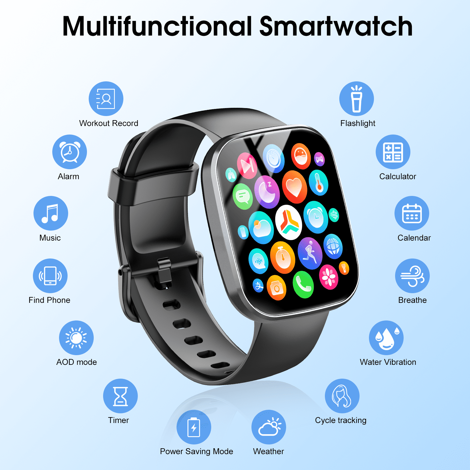 Smart Watch for Men Women, 1.91" HD Smartwatch Fits for Android and IPhone, Fitness Tracker with Bluetooth Answer/Make Calls/120+Sports Modes/IP68 Waterproof/Sleep/Pedometer, Perfect Gift - Image 2