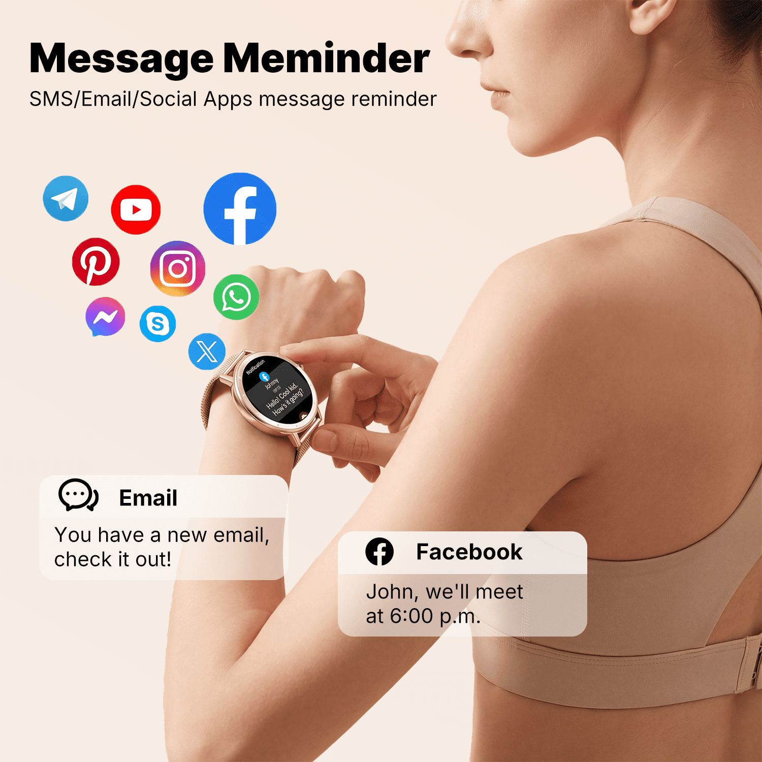 Smart Watch for Women Android/iPhone Devices, IP68 Waterproof Fitness Tracker with Bluetooth Answer/Make Calls, Activity Pedometer/100+ Sports Modes, Perfect Gift - Image 5
