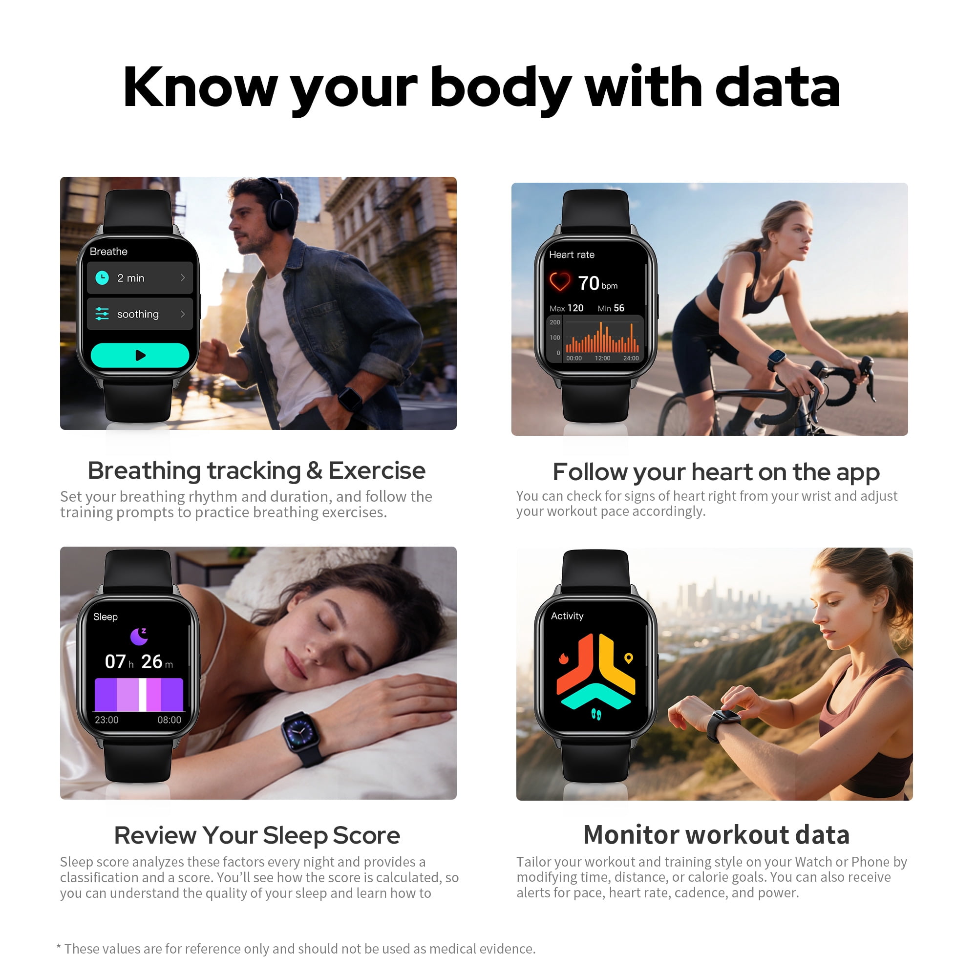 Smart Watch for Women Men, fitness trackers with 1.83" HD Display, 5.4 Bluetooth Call, 130+ Sports Modes, Fitness & Sleep Monitor,Timer, ChatGPT, Fitness Watch for Android/iOS - Image 3