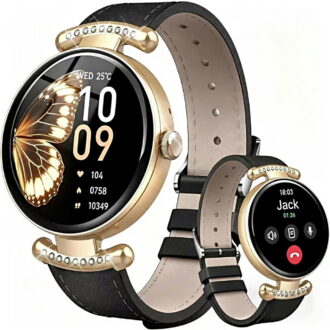 Smart Watches for Women, 1.2'' AMOLED HD Round Screen Fitness Trackers with Bluetooth Call (Answer/Make/Text), 100+ Sports Mode, IP68 Waterproof Women Smart Watch for Android IOS