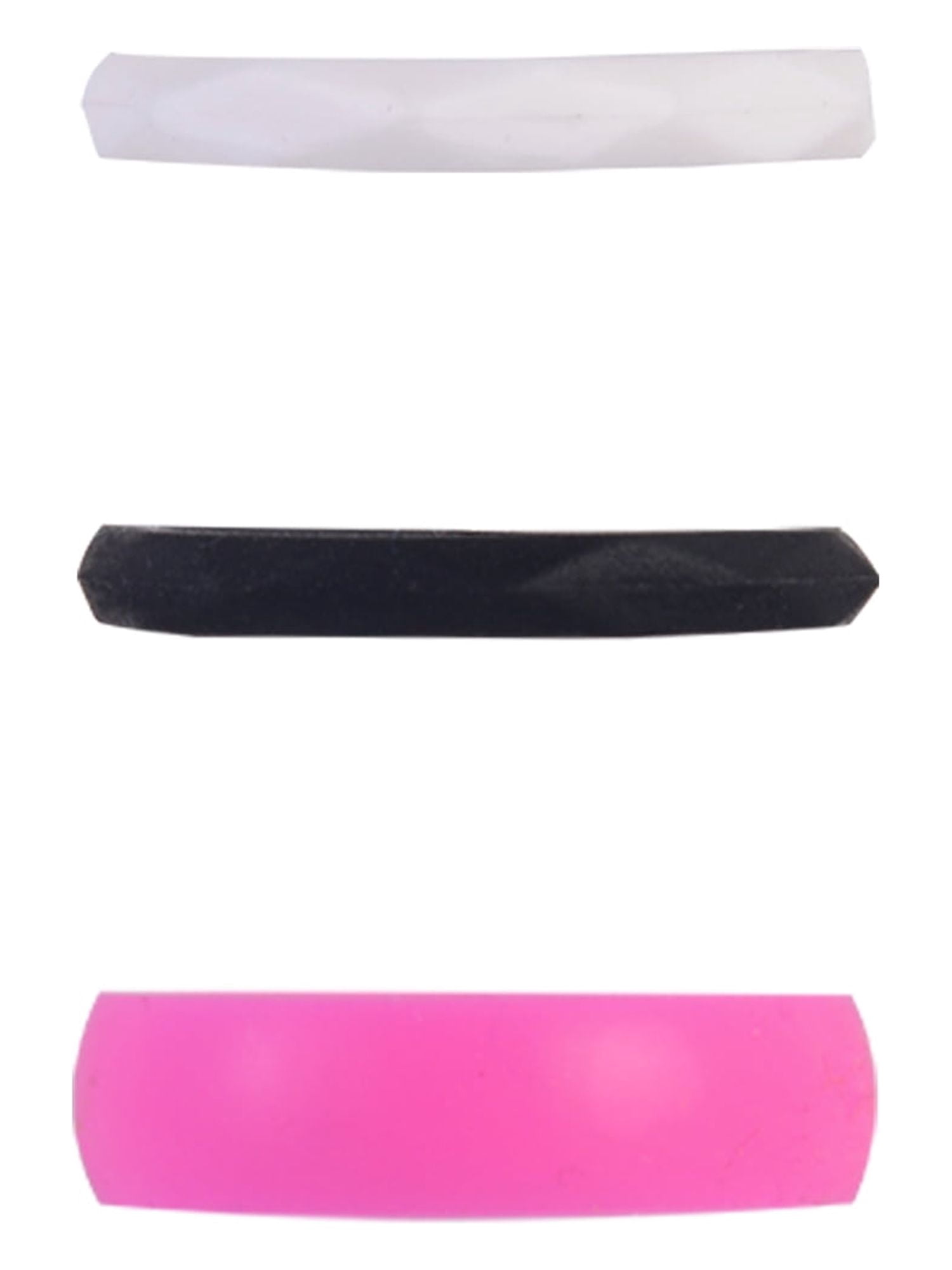 Solutions Adult Female 5 Piece White and Pink Silicone Ring Set, Size 7/8 - No Stone - Image 2