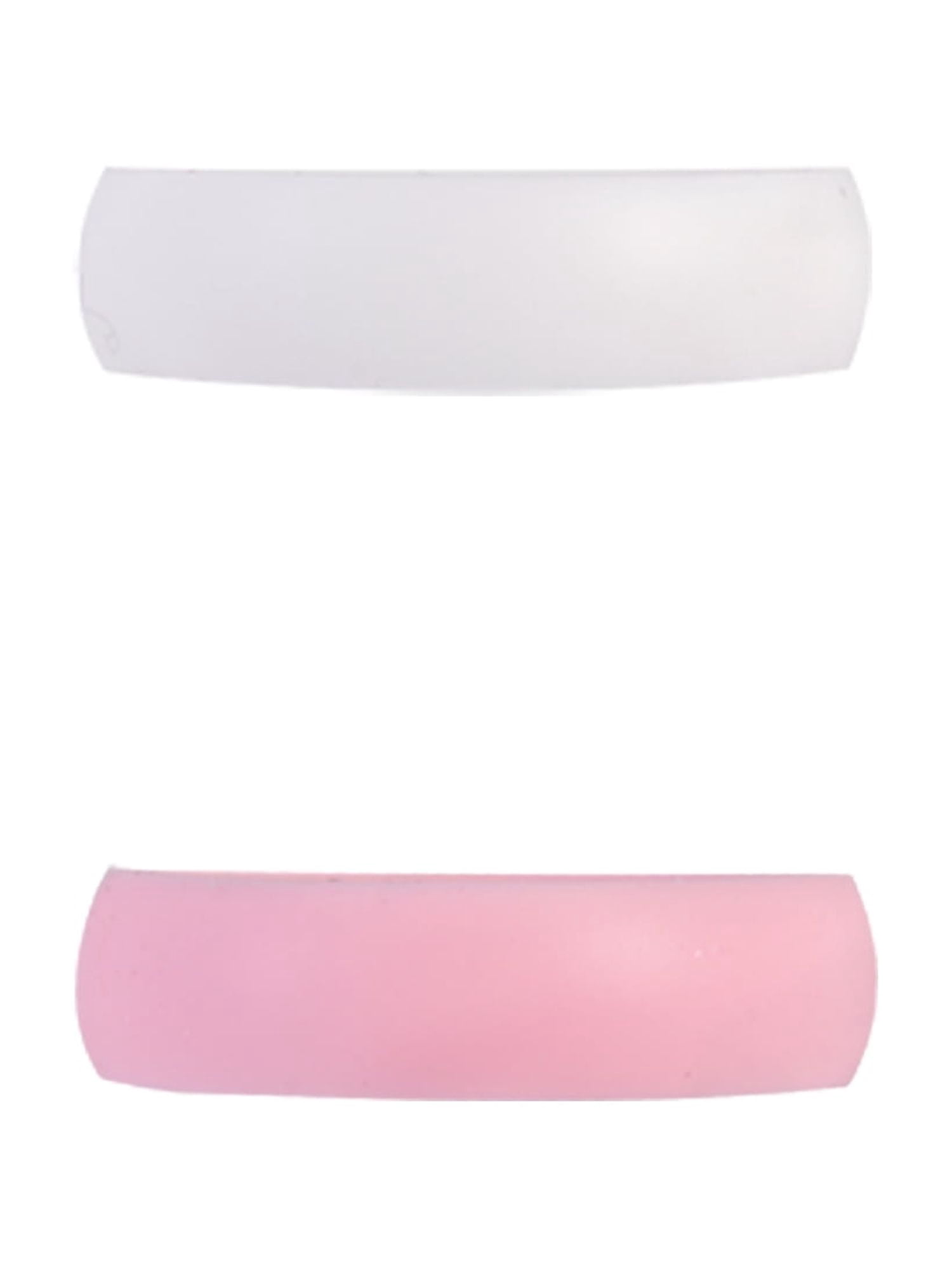 Solutions Adult Female 5 Piece White and Pink Silicone Ring Set, Size 7/8 - No Stone - Image 3