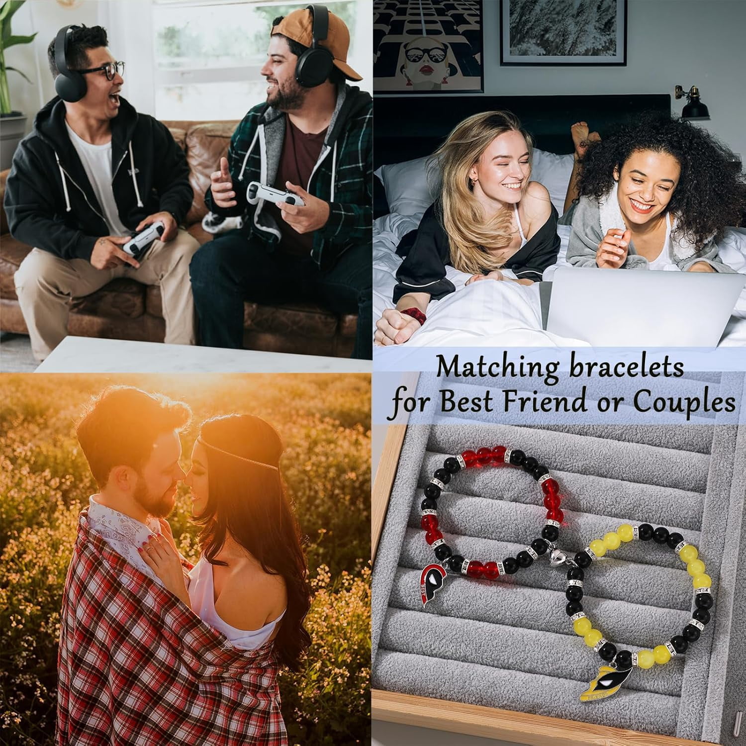 Spider Friendship Bracelets Matching Bracelets for Couples Bead Bracelets for Women Best Friends Bff Jewelry - Image 3