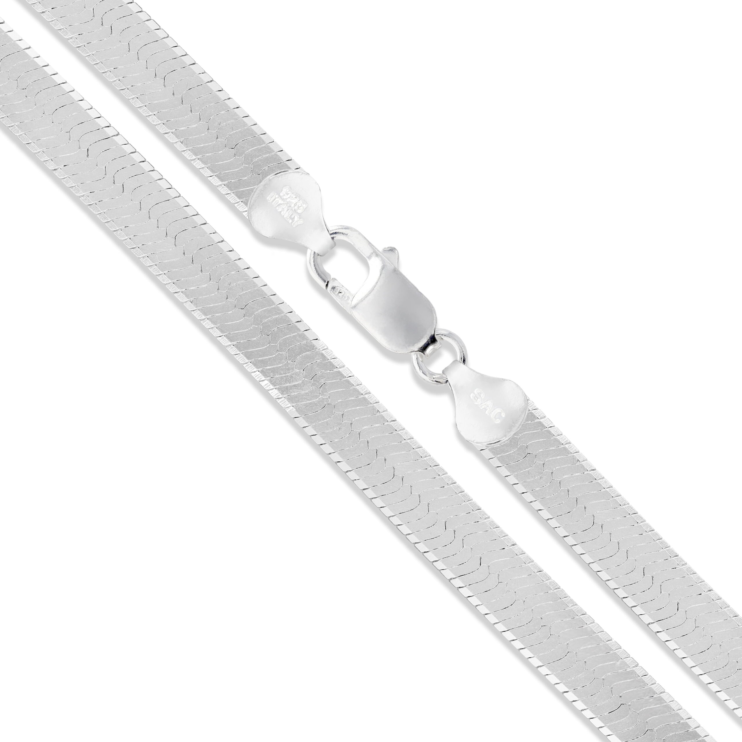 Sterling Silver Flexible Herringbone Necklace 4.5mm Solid 925 Italian Chain 30" Jewelry Female