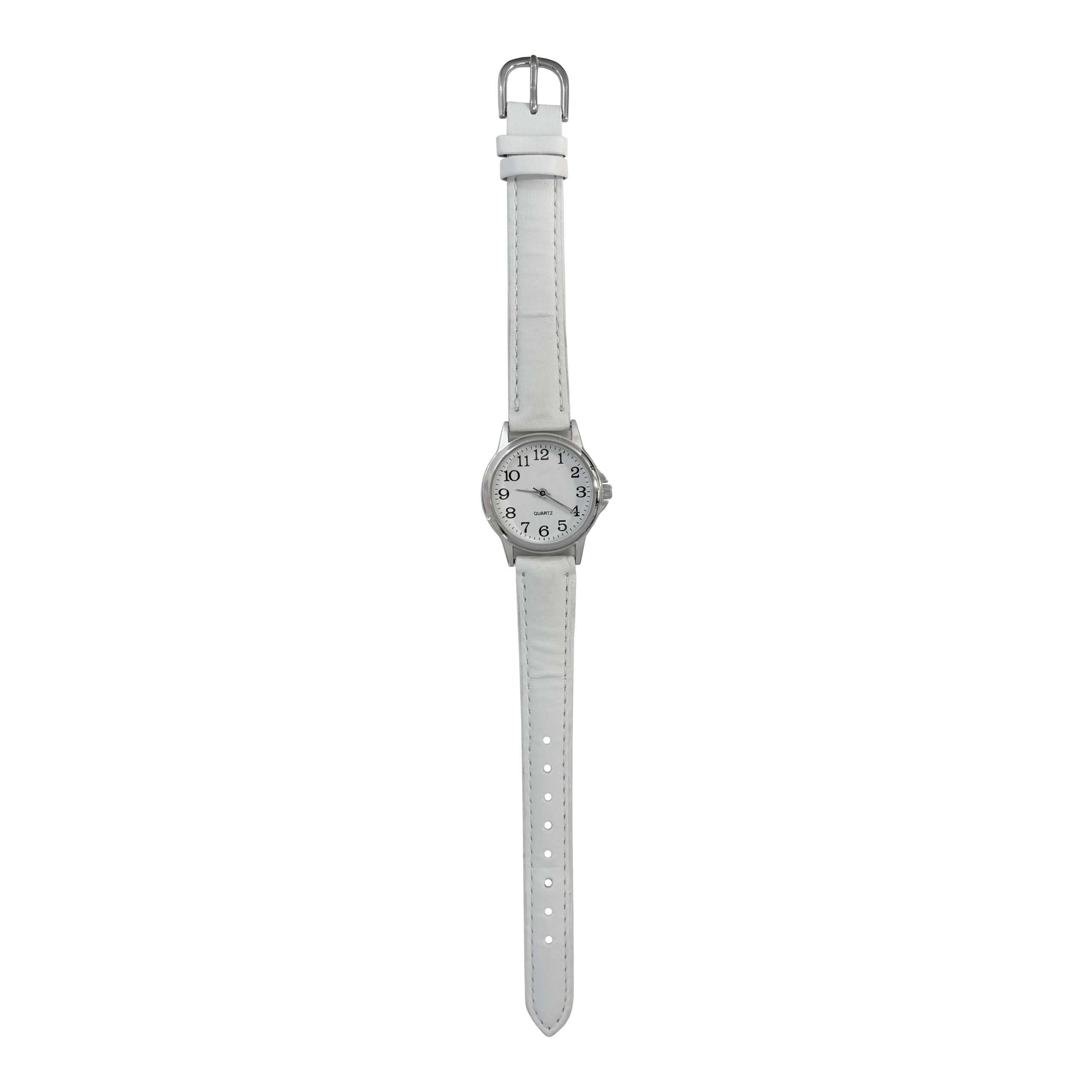 Time and Tru Adult Female Analog Watch in White PU Leather Strap (GEN606WM1) - Image 2