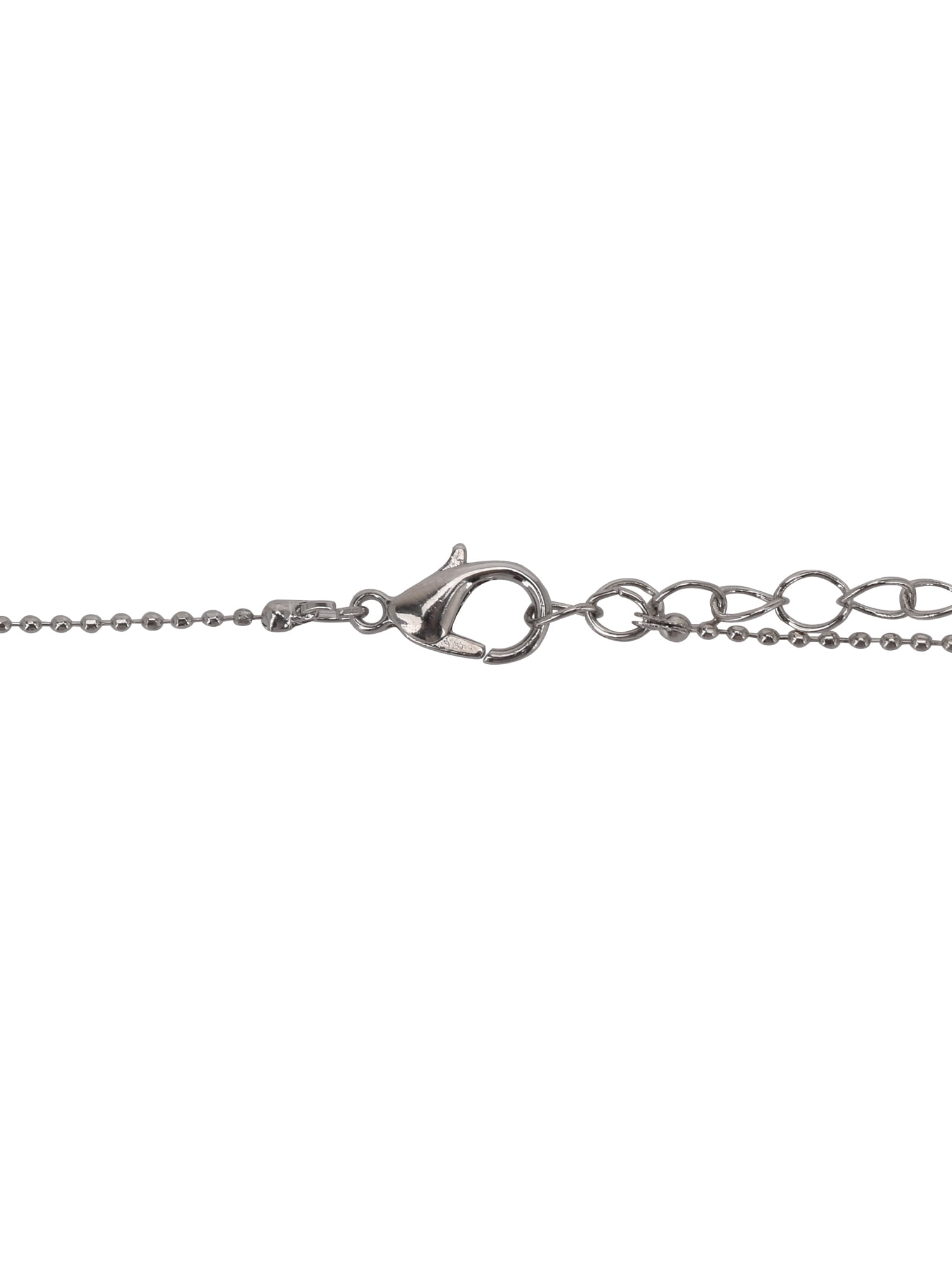 Time and Tru Adult Women's Silver Tone Crystal Dangle Delicate Metal Necklace - Image 5
