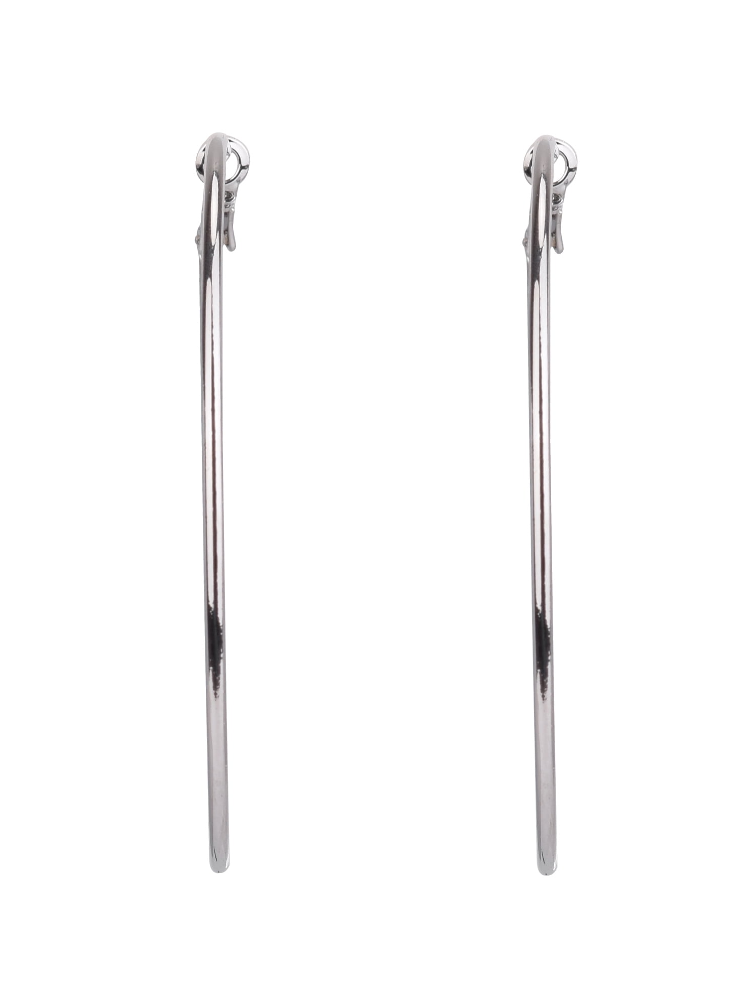 Time and Tru Adult Women's Silver Tone Large Metal Hoop Earring - Image 2