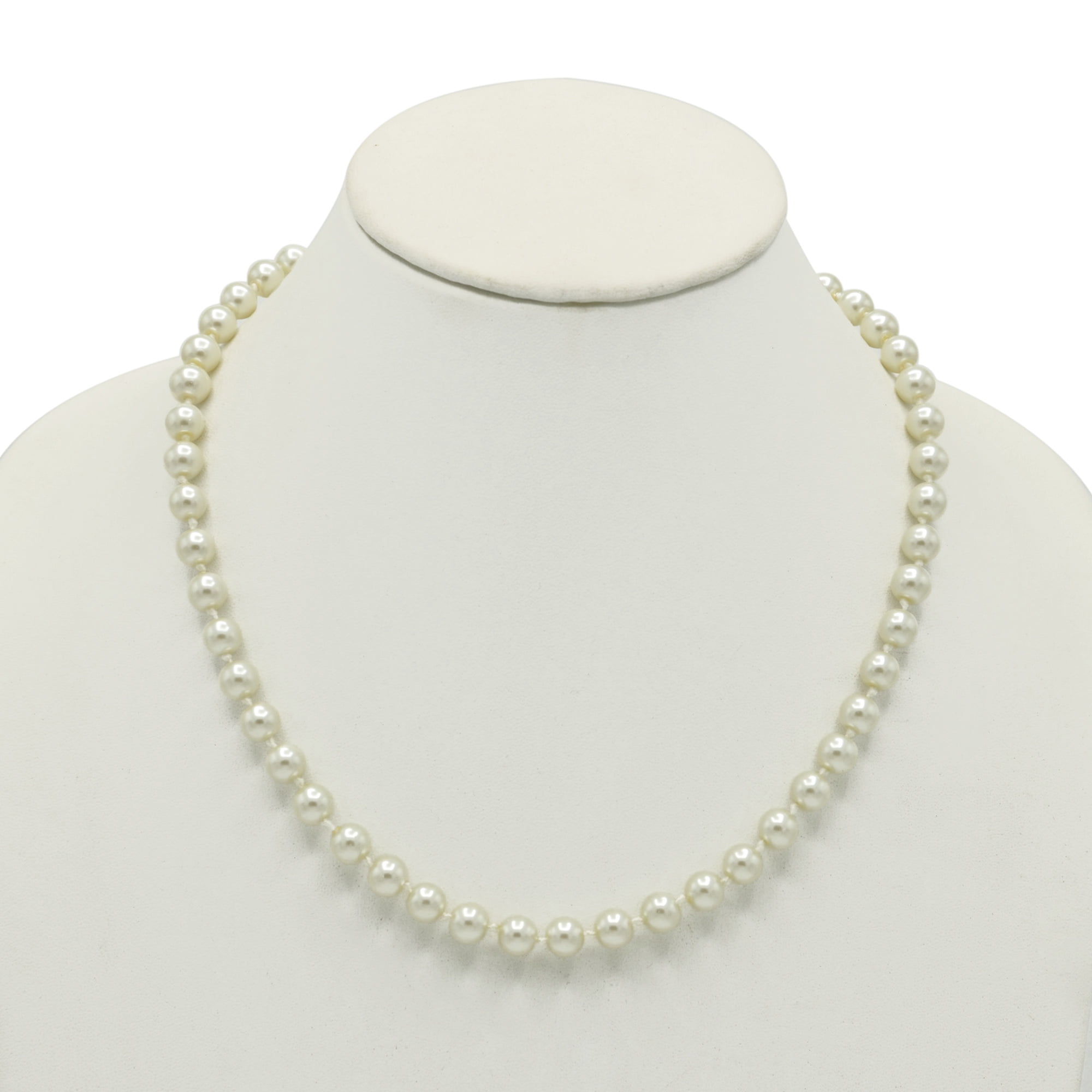 Time and Tru Women's 8MM Faux Pearl Necklace 17.5" with Extender - Image 2