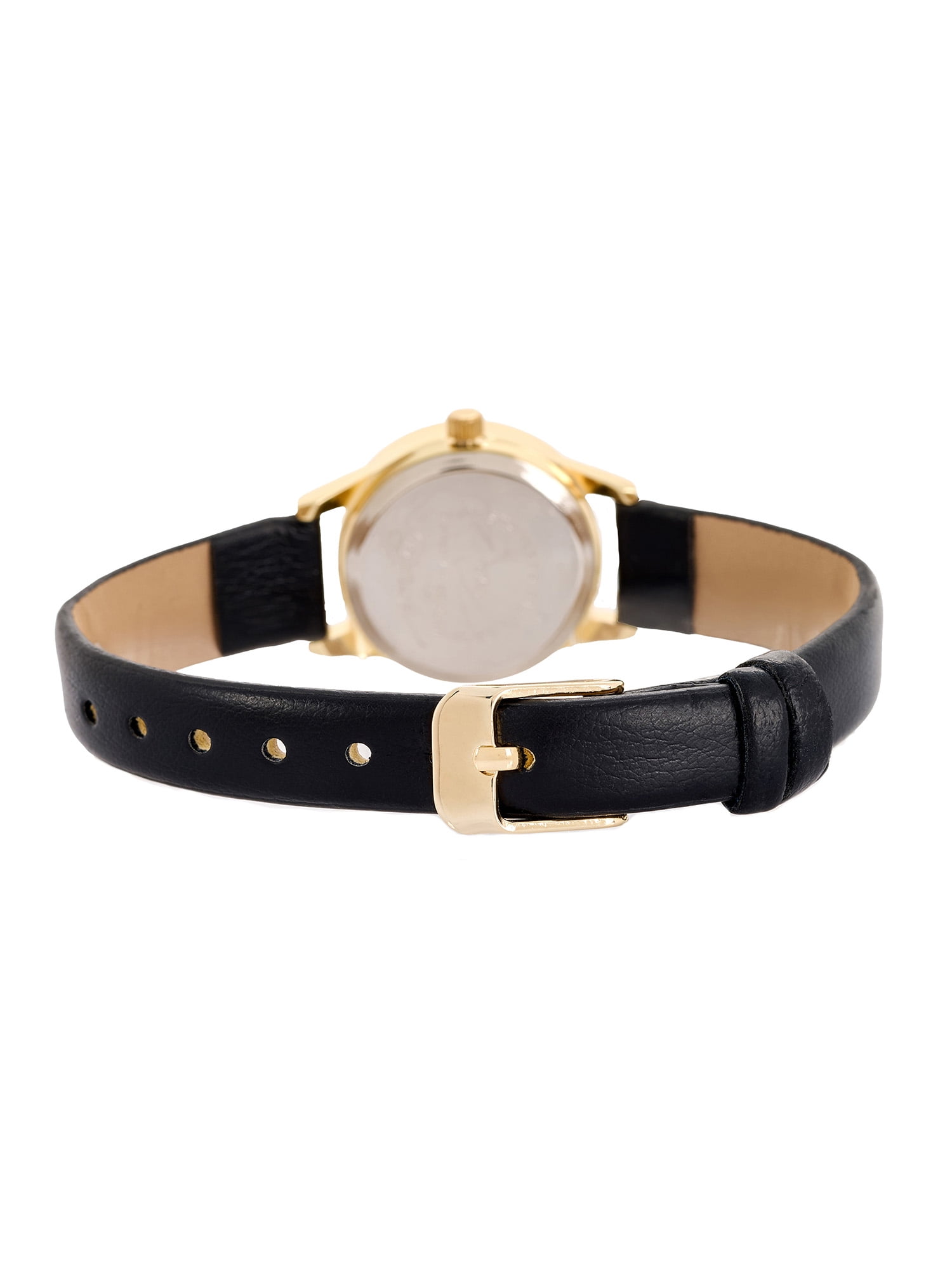 Time and Tru Women's Adult Gold Tone Cushion Case Watch with Faceted Bezel - Image 3