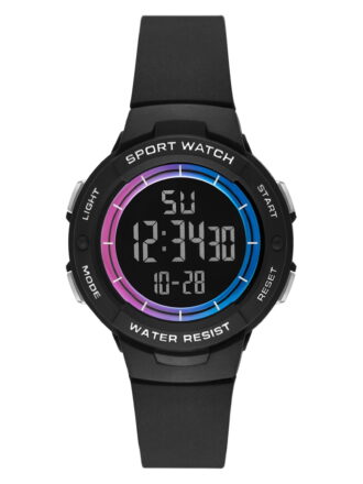Time and Tru Women's Black Digital Sport Watch (FMDOTT088)