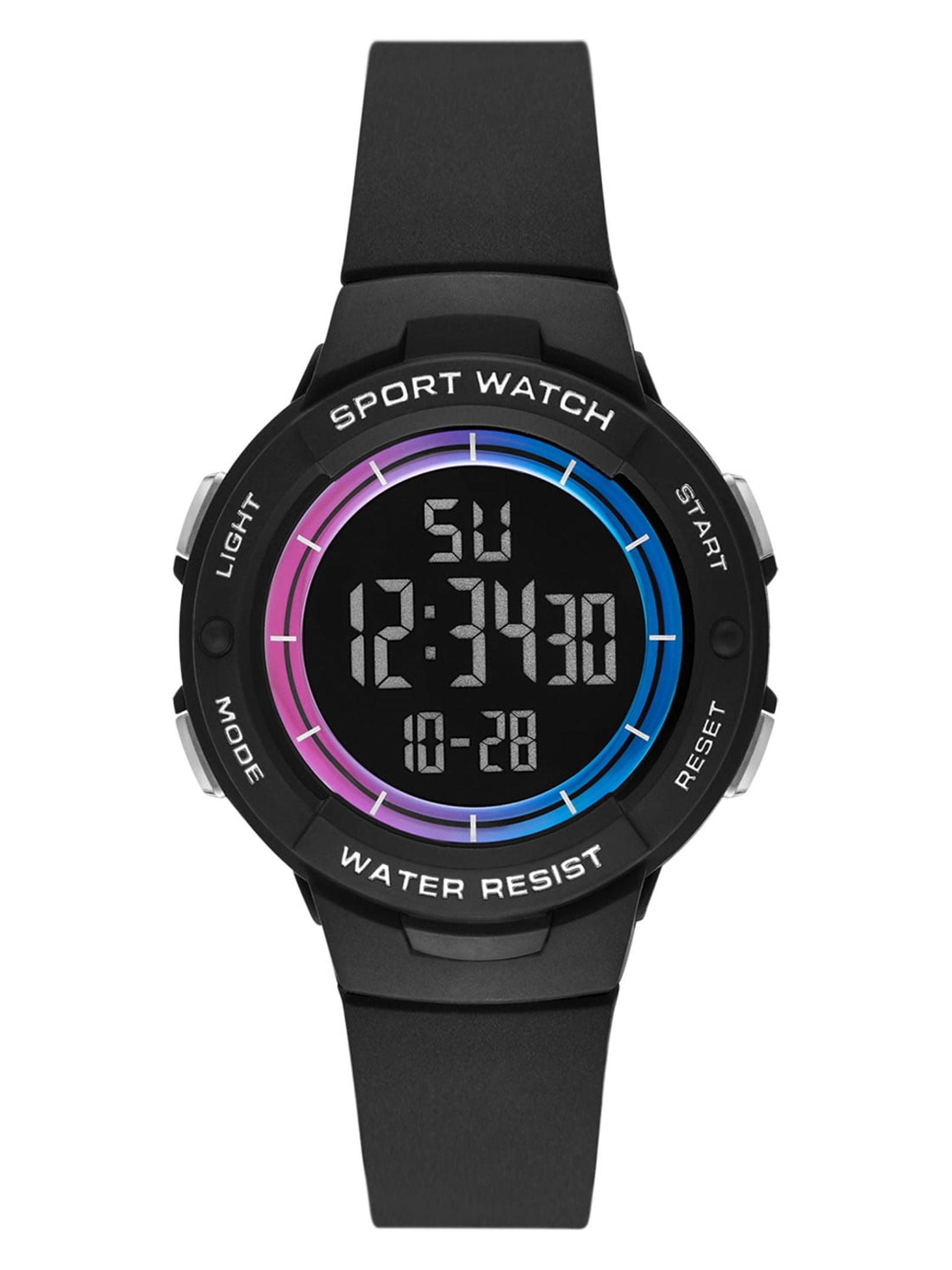Time and Tru Women's Black Digital Sport Watch (FMDOTT088)
