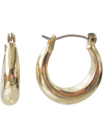 Time and Tru Women's Gold Tone Chunky Hoop Earrings