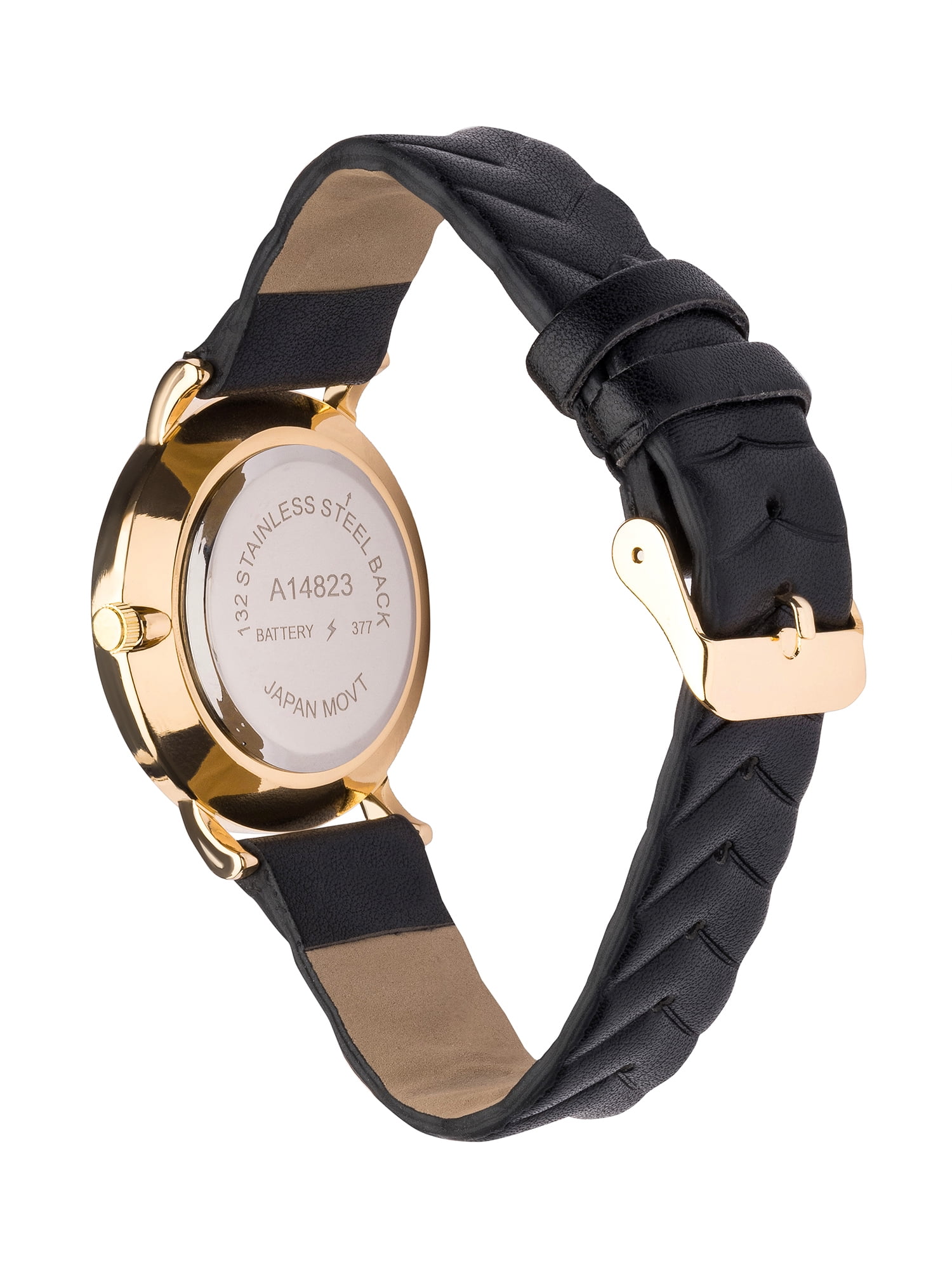 Time and Tru Women's Gold Tone Round Watch with Faux Mother of Pearl Dial - Image 2