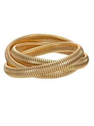 Time and Tru Women's Gold-Tone Twist Bangle Bracelet, 1 Piece