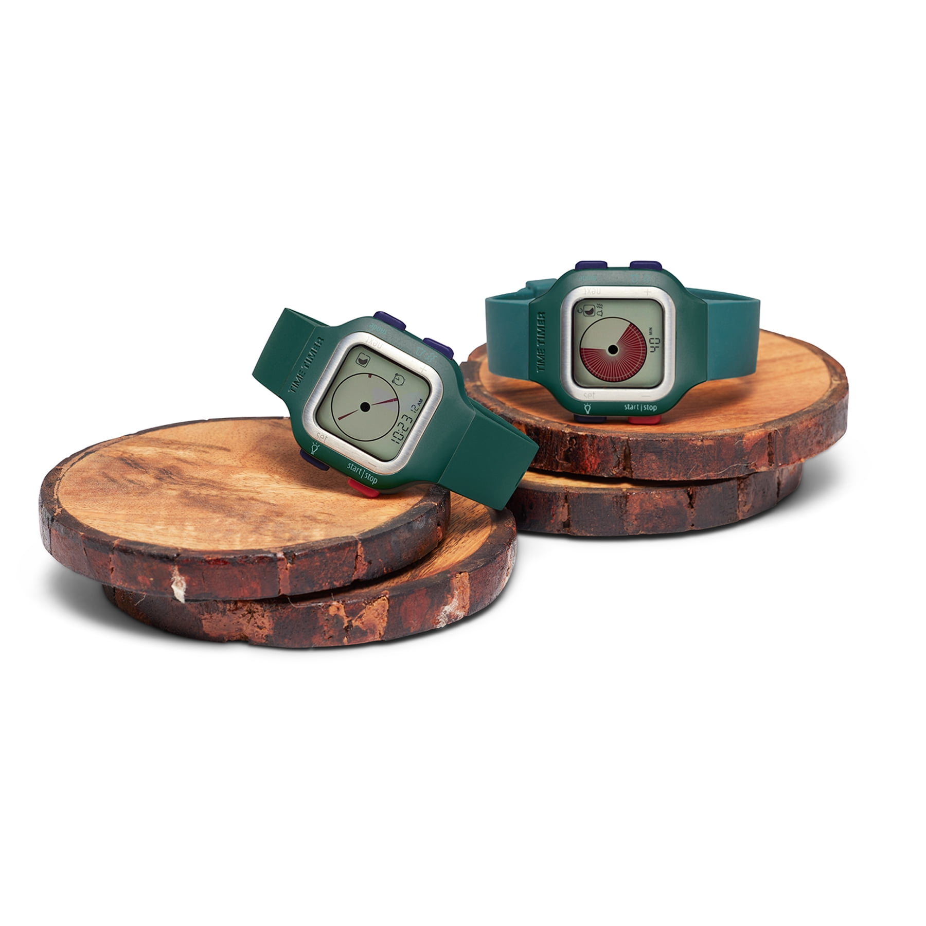 TIME TIMER Watch — Visual 12-Hour or 24-Hour Analog and Digital Timer (Sequoia Green, Large) - Image 3