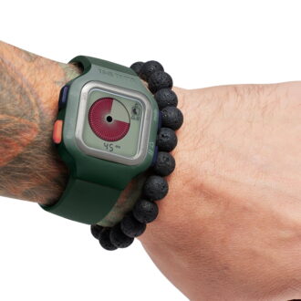 TIME TIMER Watch — Visual 12-Hour or 24-Hour Analog and Digital Timer (Sequoia Green, Large)