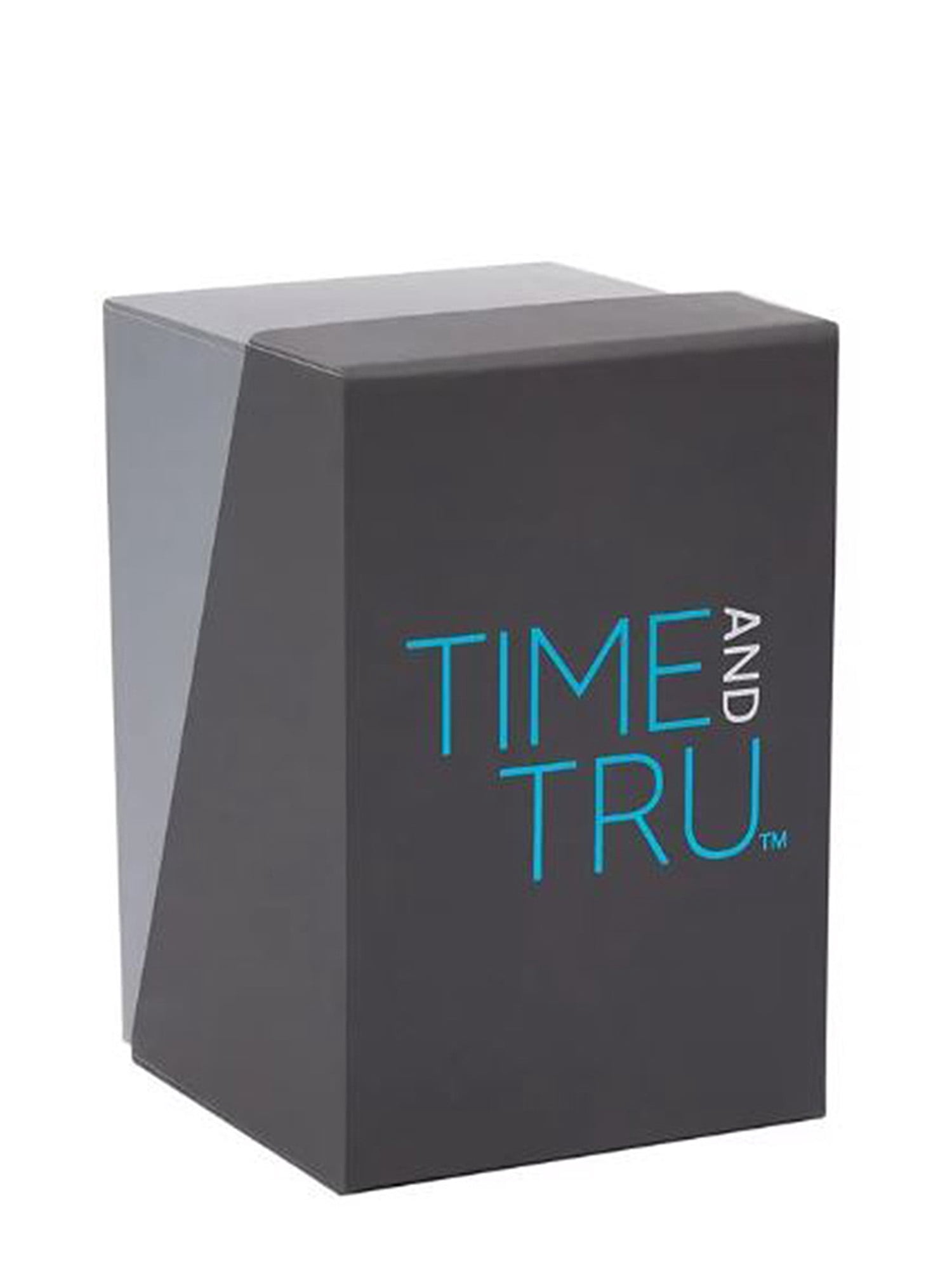 Time & Tru Ladies 23mm Gunmetal Tone Cushion Shape Mettalized Bezel Black Strap Watch - Image 2