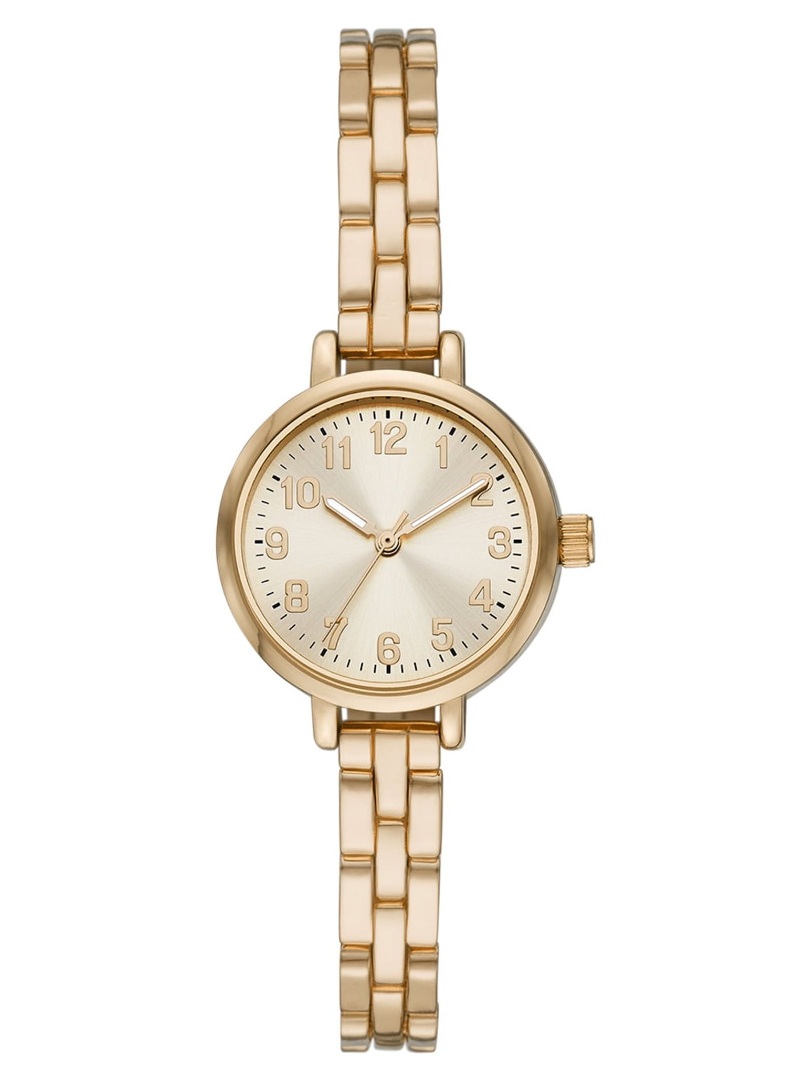 Time & Tru Women's Wrist Watch: Gold Tone Bracelet Watch (FMDOTT076)