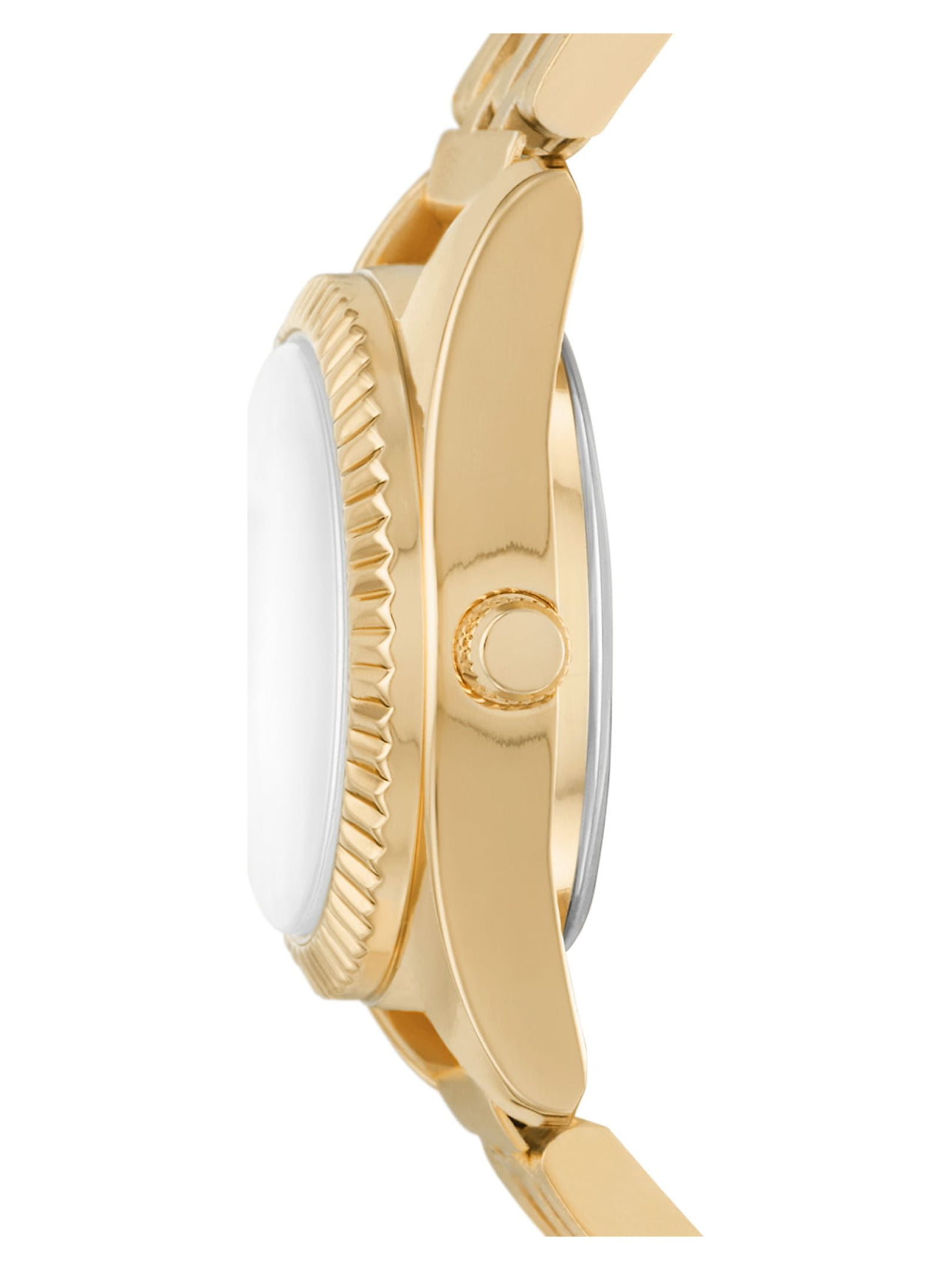 Time & Tru Women's Wristwatch: Gold Tone Bracelet Watch (FMDOTT079 - Image 3