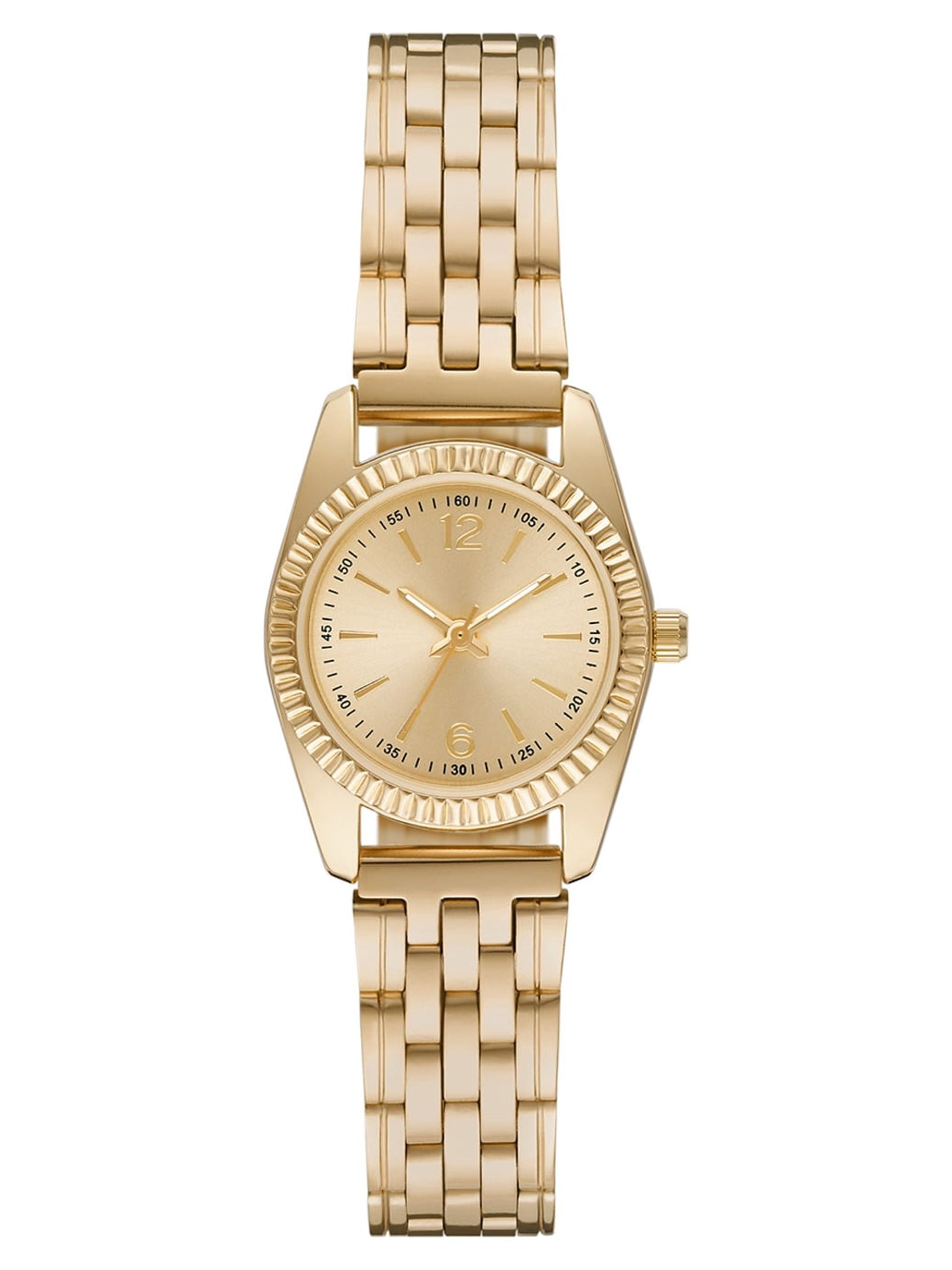 Time & Tru Women's Wristwatch: Gold Tone Bracelet Watch (FMDOTT079