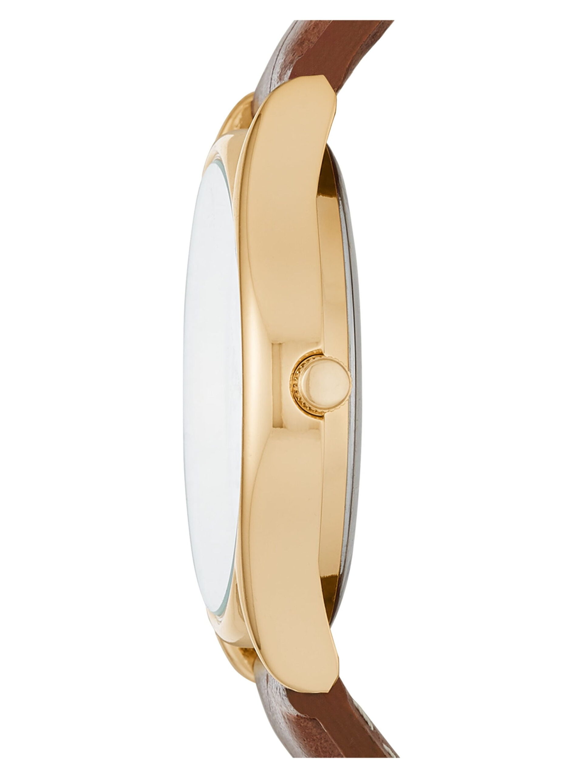 Time & Tru Women's Wristwatch: Gold Tone Case, Easy Read Dial with Embossed Faux Leather Strap (FMDOTT001) - Image 2