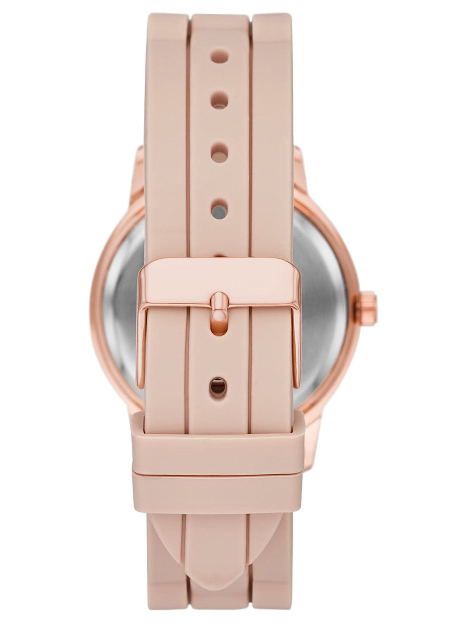 Time & Tru Women's Wristwatch: Rose Gold Case, Blush Bezel, Easy Read Dial, Silicone Strap (FMDOTT072) - Image 2