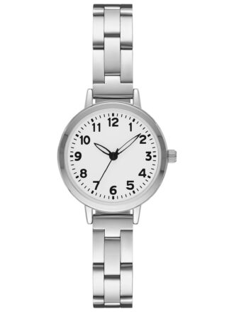 Time & Tru Women's Wristwatch: Silver Tone Bracelet Watch, Easy Read Dial (FMDOTT084)