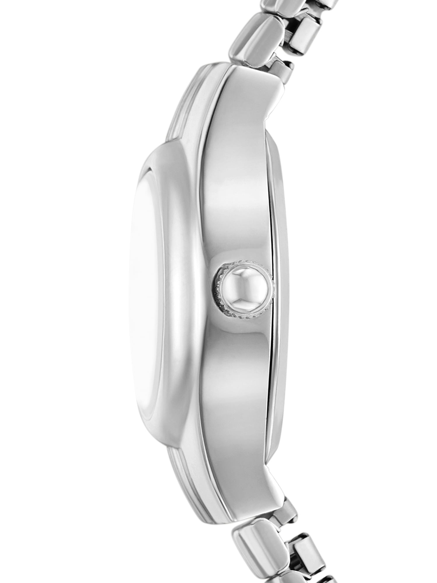 Time & Tru Women's Wristwatch: Silver Tone Case, Pink Easy Read Dial, Expansion Band (FMDOTT046) - Image 2