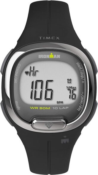 TIMEX IRONMAN Transit+ Watch with Activity Tracking & Heart Rate 33mm – Black with Resin Strap