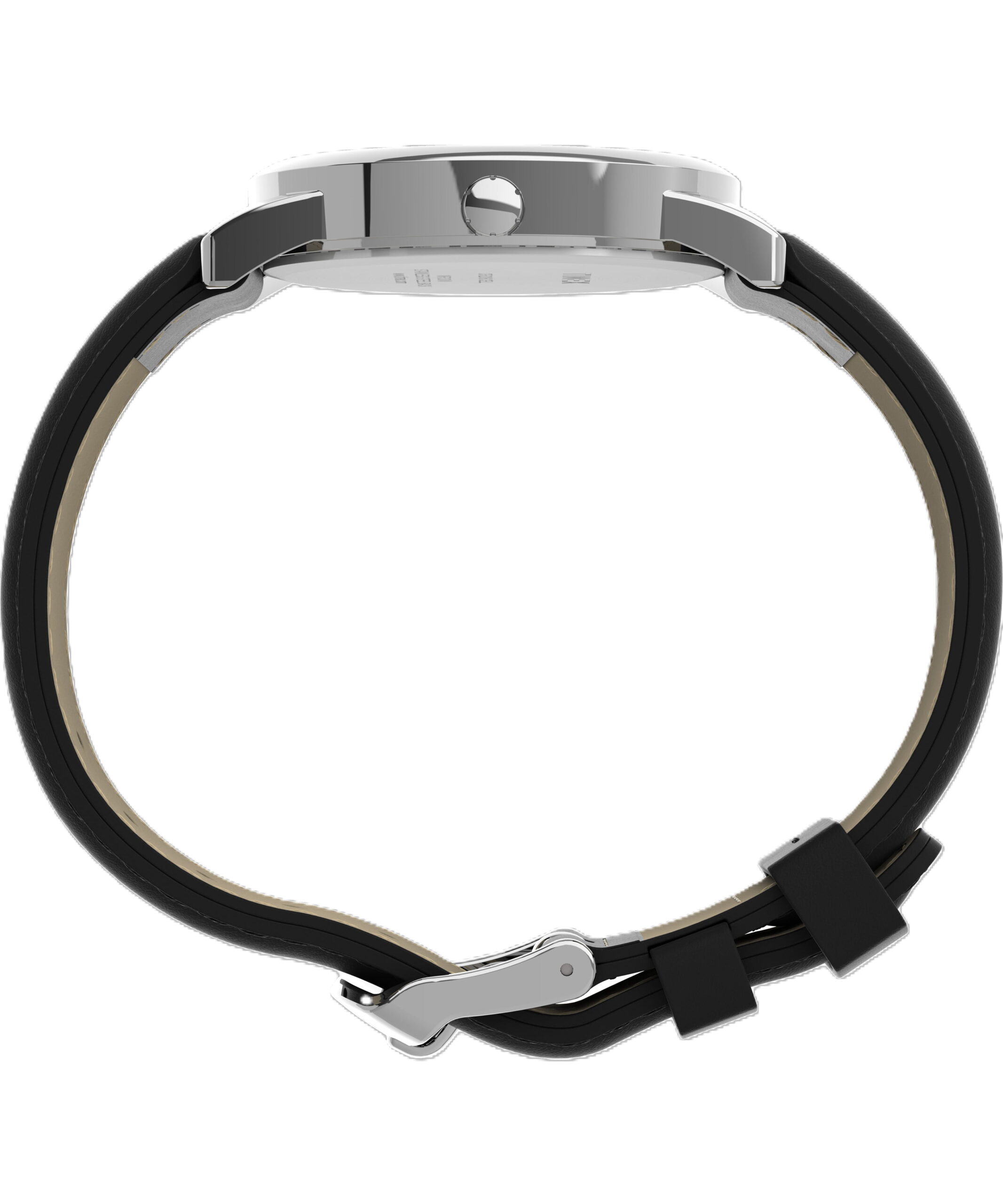 Timex Men's Easy Reader Date Black/Silver/White 35mm Casual Watch, Leather Strap - Image 4