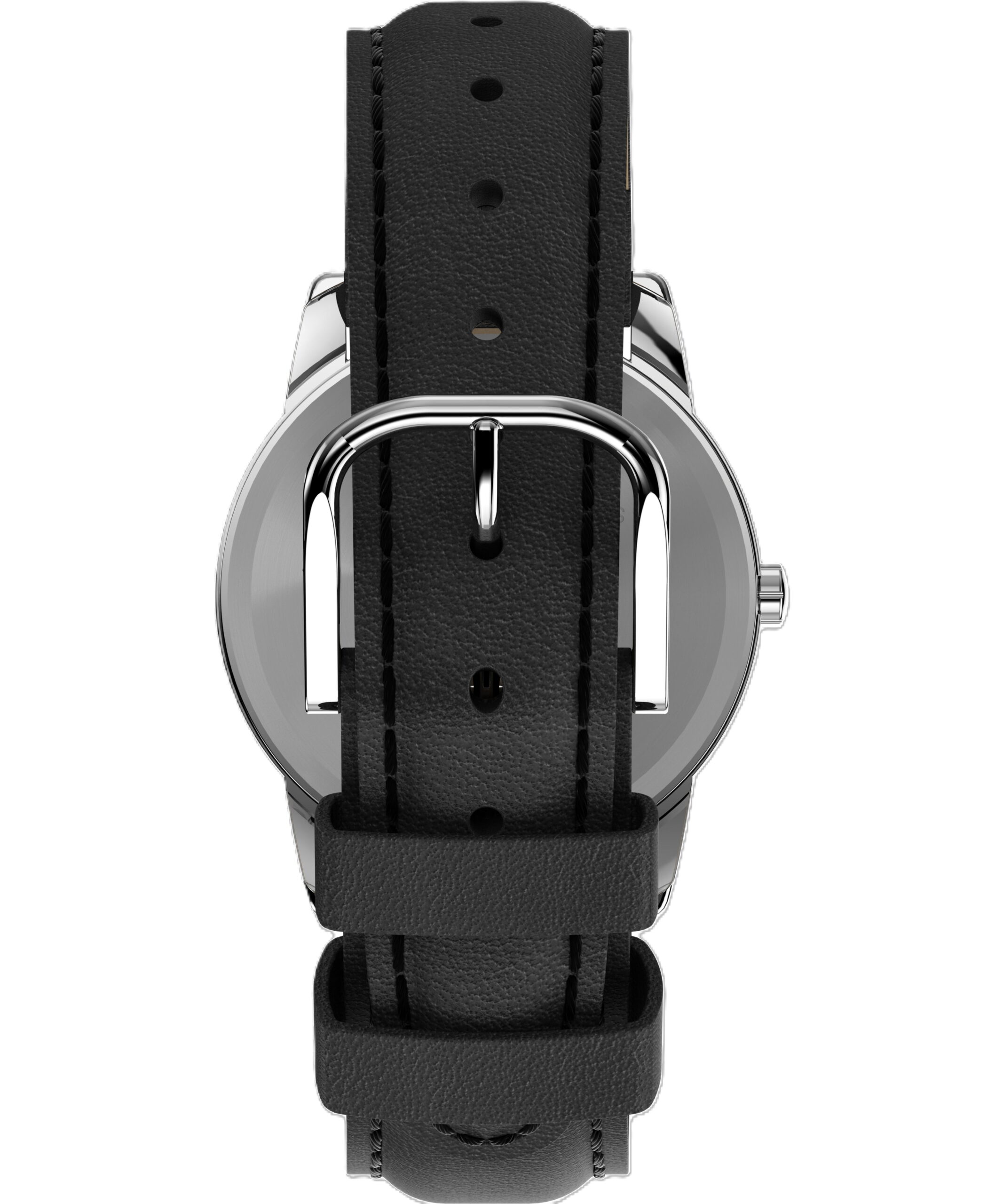 Timex Men's Easy Reader Date Black/Silver/White 35mm Casual Watch, Leather Strap - Image 3