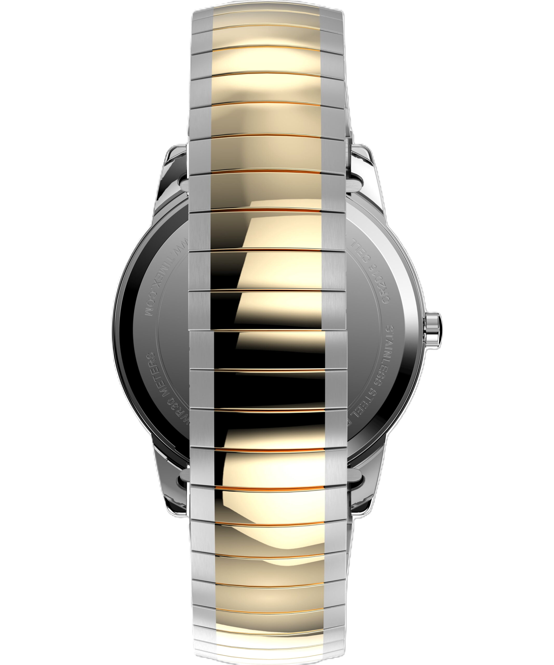 Timex Men's Easy Reader Date Two-Tone/White 35mm Casual Watch, Tapered Expansion Band - Image 4