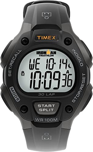 TIMEX Men's IRONMAN Classic 30 Black/Gray 38mm Sport Watch, Resin Strap - Image 4