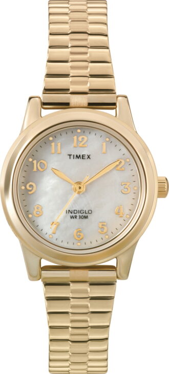 Timex Women's 25mm Elevated Stainless Steel Wristwatch, Gold & Silver, (T2M827)