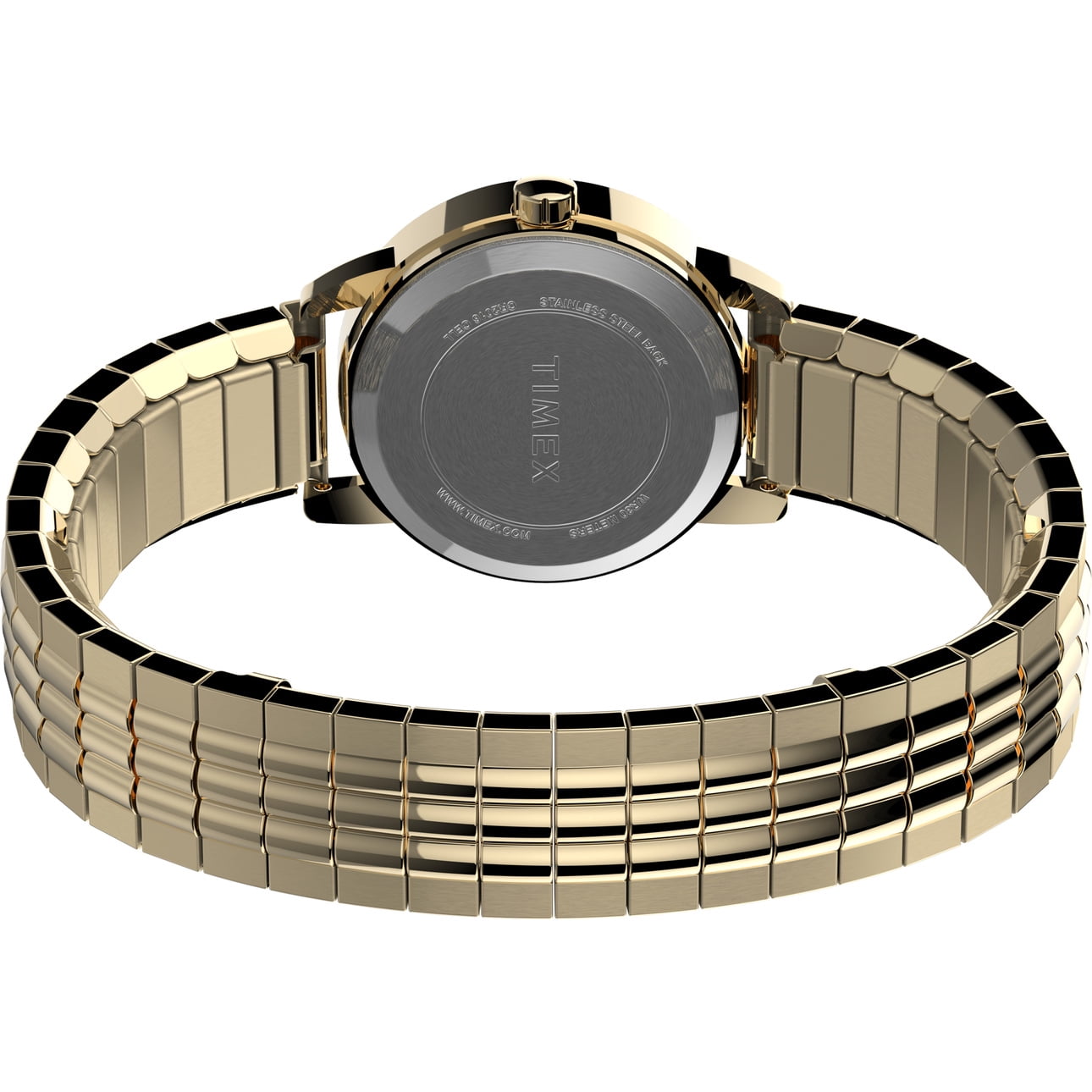 Timex Women's Easy Reader 25mm Perfect Fit Watch – Gold-Tone Case White Dial with Two-Tone Expansion Band - Image 3