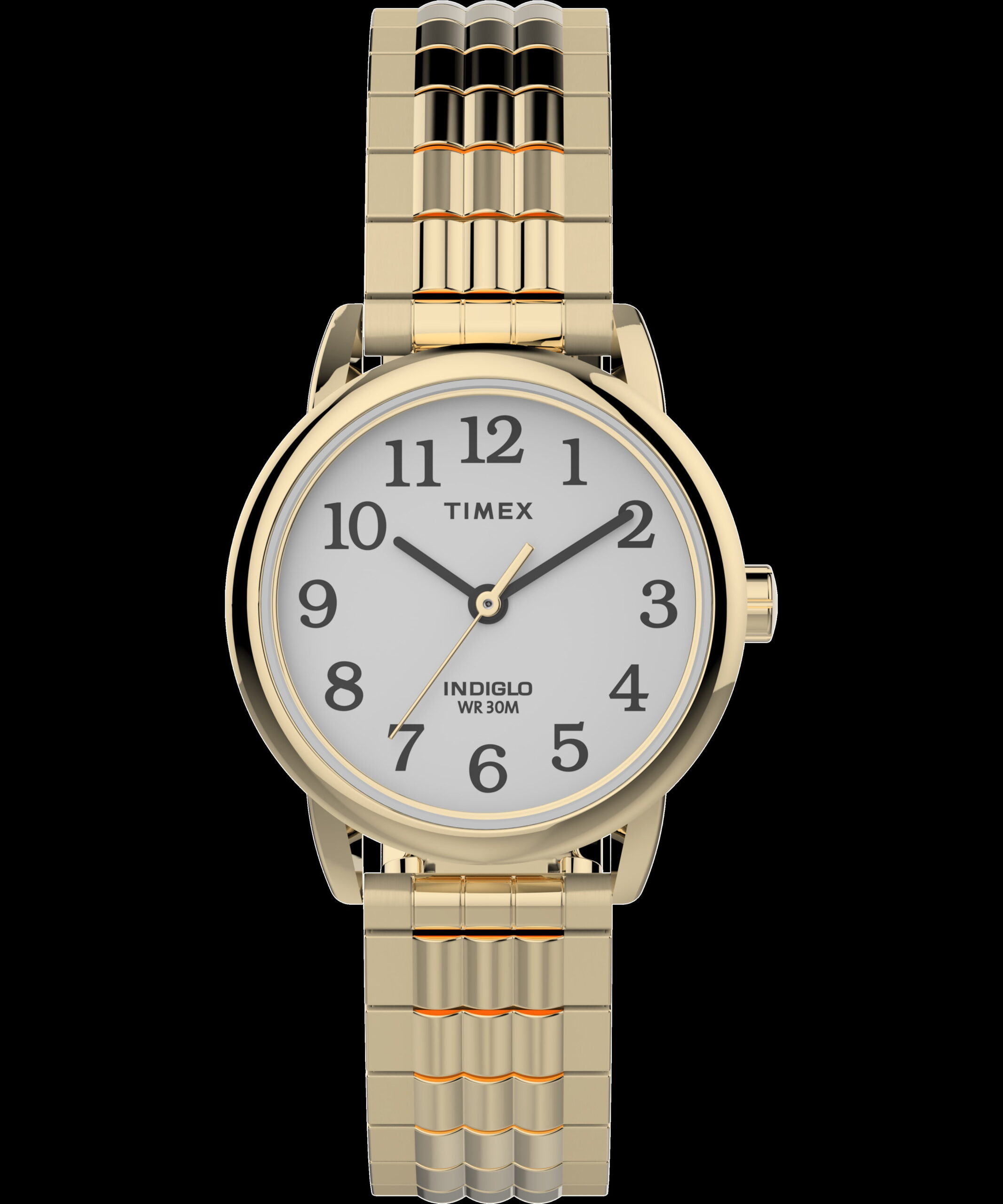 Timex Women's Easy Reader 25mm Perfect Fit Watch – Gold-Tone Case White Dial with Two-Tone Expansion Band