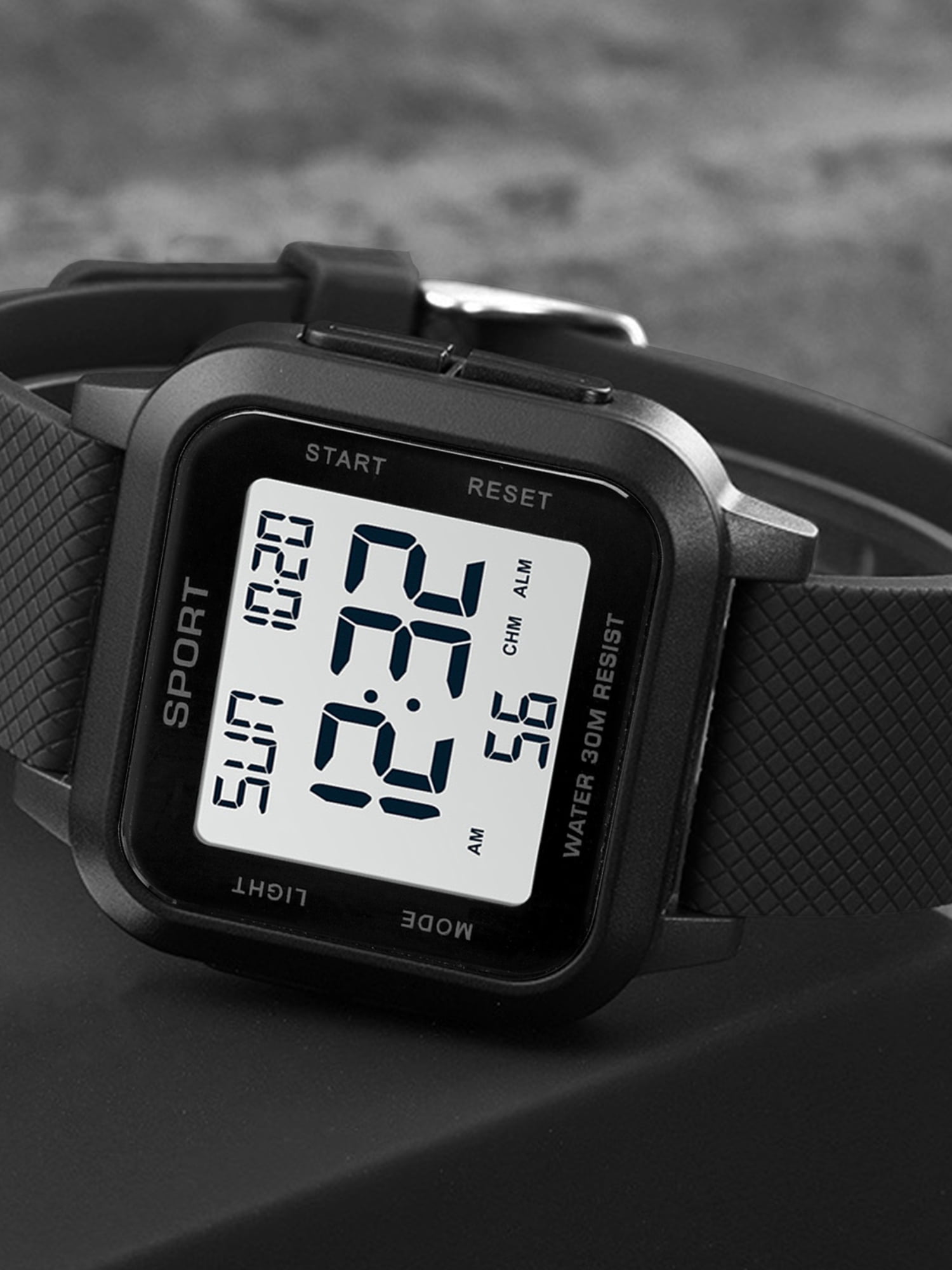 TSV Men's Military Sports Watch, LED Screen Large Digital Face Waterproof Wristwatch - Image 3