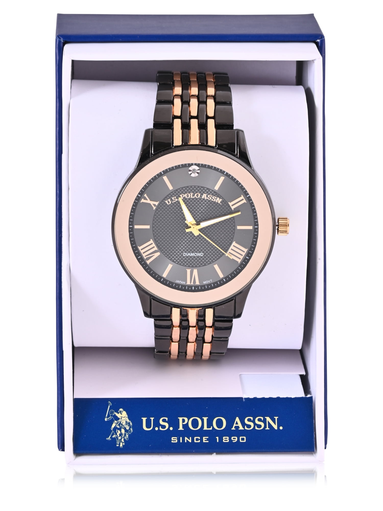 U.S. Polo Assn. Adult Male 2-Tone Gunmetal/Gold Bracelet watch (USC80733WM) - Image 2