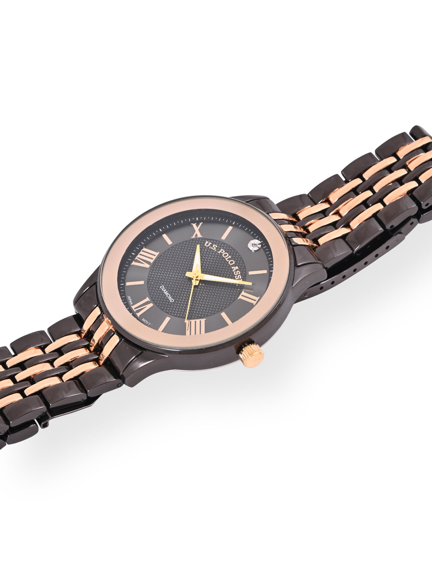 U.S. Polo Assn. Adult Male 2-Tone Gunmetal/Gold Bracelet watch (USC80733WM) - Image 3