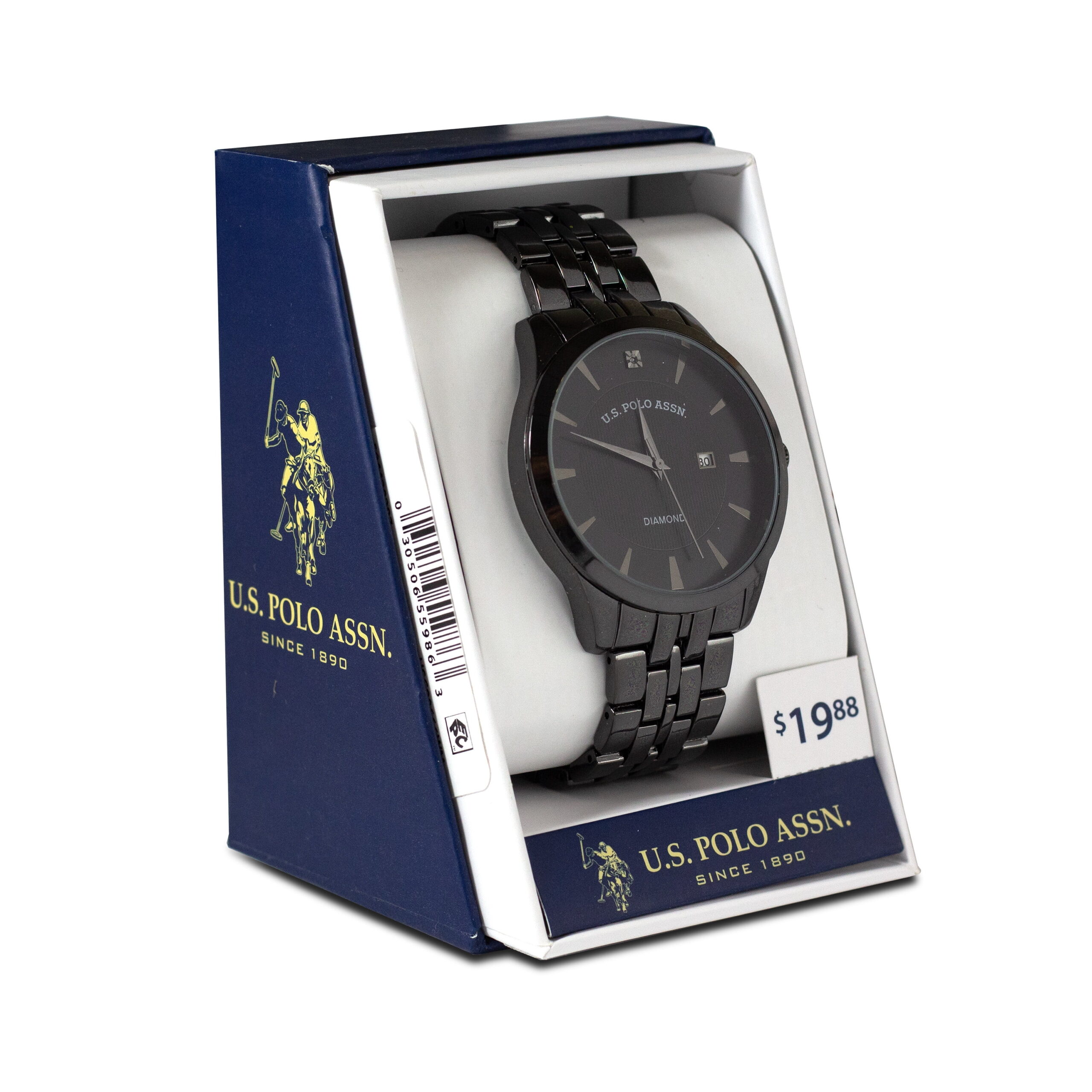 U.S. Polo Assn. Adult Male Analog Bracelet Watch in Gun Metal with Black Diamond (USC8066WM) - Image 5
