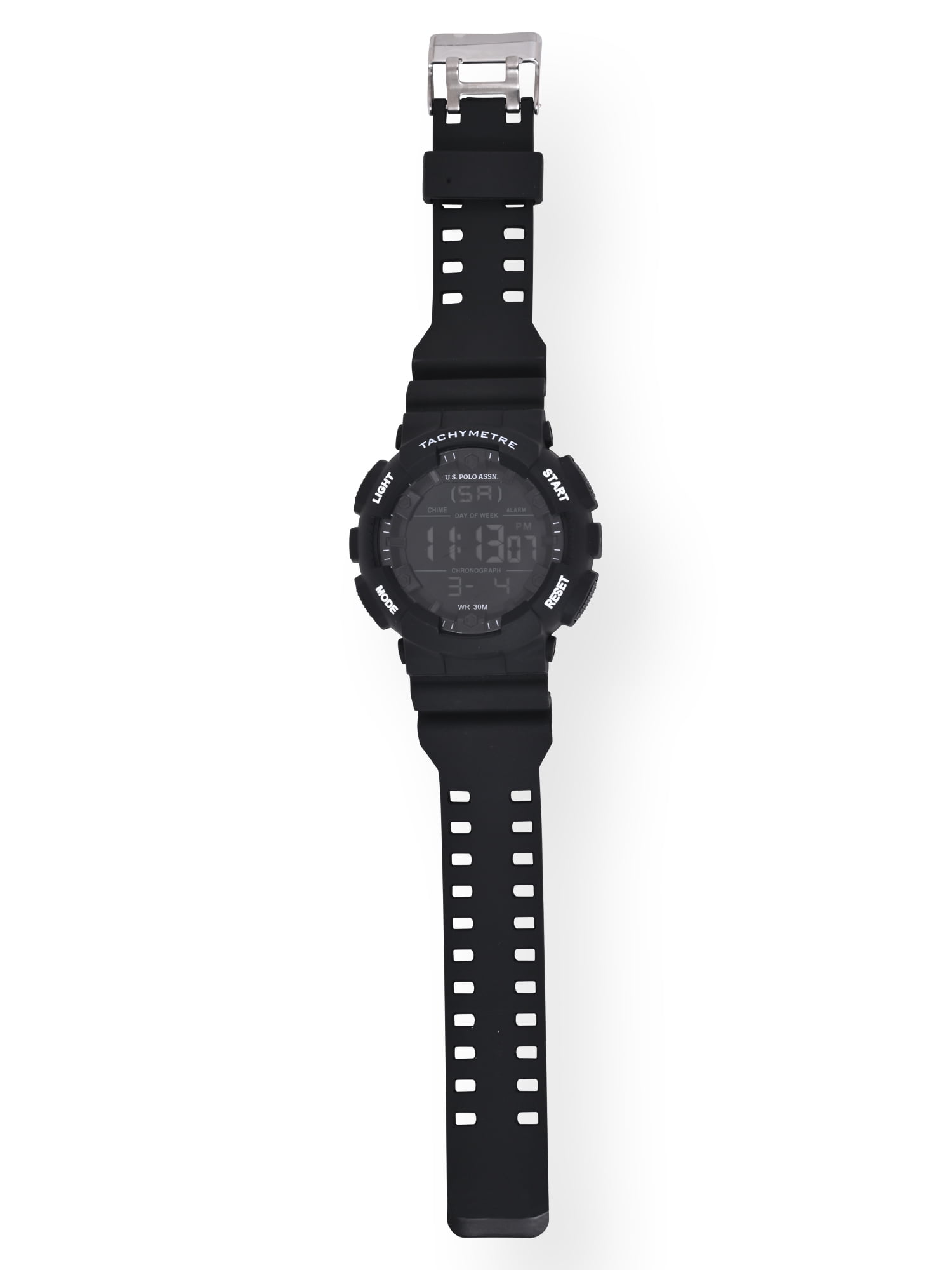 U.S. Polo Assn. Adult Male Black Digital Tachymeter Watch (USC90071WM) - Image 4
