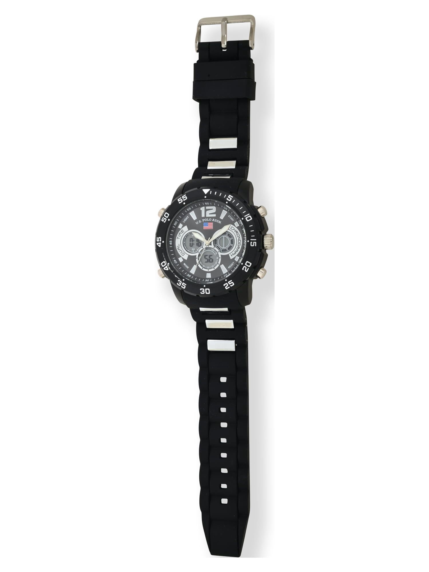 U.S. Polo Assn. Adult Male Sport Analog/Digital Watch with Black Rubber Strap (US9544WM) - Image 2