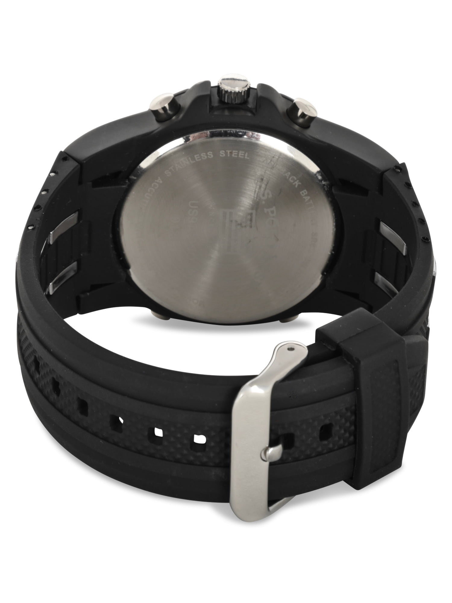 U.S. Polo Assn. Adult Male Sport Watch Analog and Digital with Black and Silver Link (US9724WM) - Image 3
