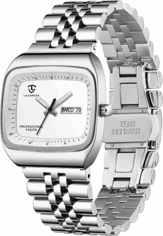 Watch for Men Luxury Casual Man Watches Waterproof Quartz Watch with Stainless Steel Strap,Rectangular Dial, Luminous Hands Birthday Gift for Men