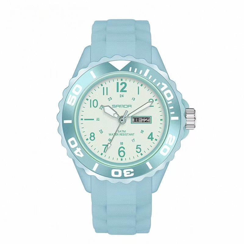 Waterproof Nurse Watch for Medical Professionals,Students, Women Men, Military Time Easy to Read Dial, 24 Hour with Second Hand, Soft and Breathable Silicone Band