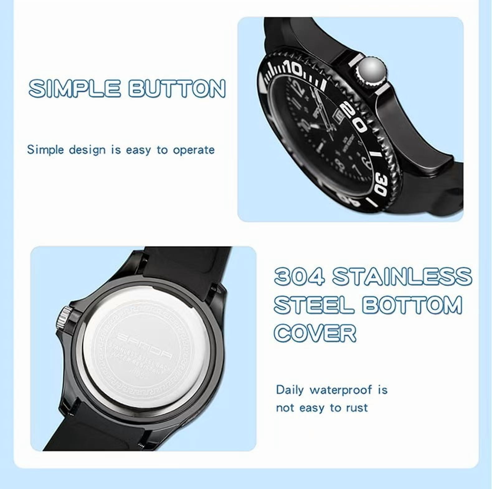 Waterproof Nurse Watch for Medical Professionals,Students, Women Men, Military Time Easy to Read Dial, 24 Hour with Second Hand, Soft and Breathable Silicone Band - Image 4