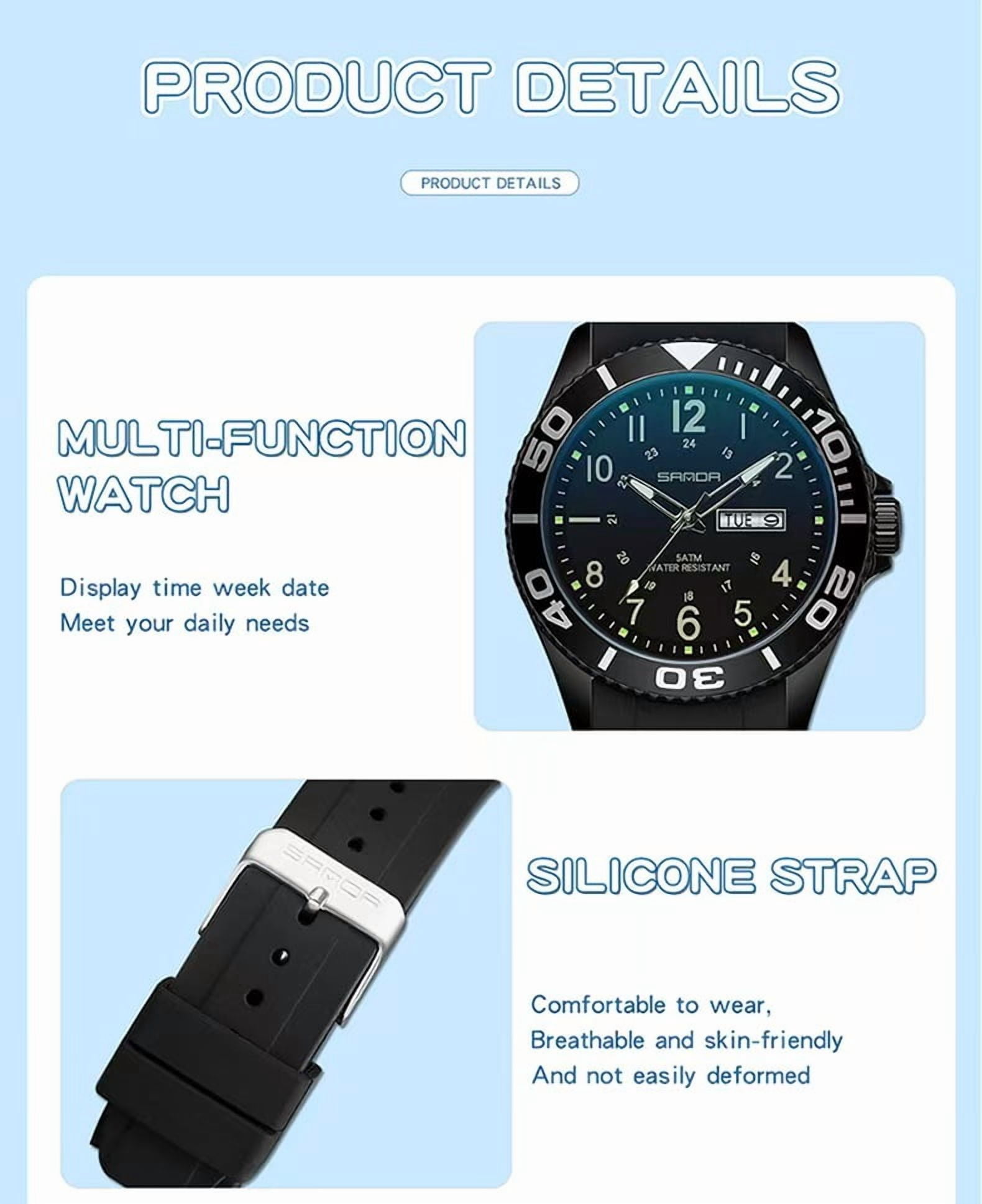 Waterproof Nurse Watch for Medical Professionals,Students, Women Men, Military Time Easy to Read Dial, 24 Hour with Second Hand, Soft and Breathable Silicone Band - Image 5