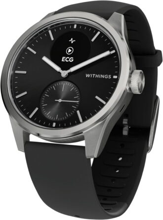 WITHINGS ScanWatch 2 - Connected Health Watch Men Women, ECG Electrocardiogram, SpO2, temperature, sleep tracking, respiratory health, activities, calories, water resistant, 30day battery, Android Ios
