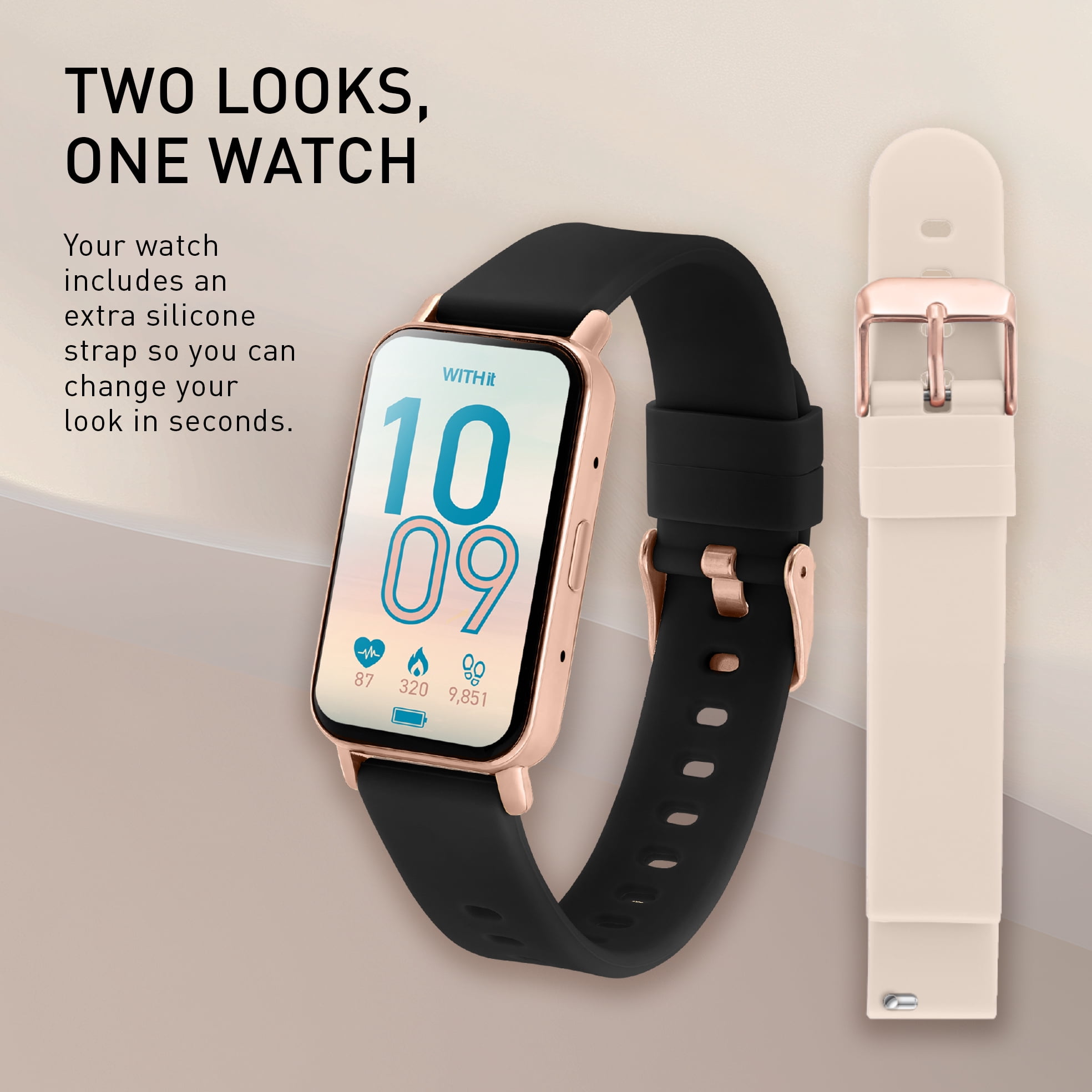 WITHit DYO Series Smartwatch with 1.45" Full Touch Screen and Interchangeable Bands - Image 2