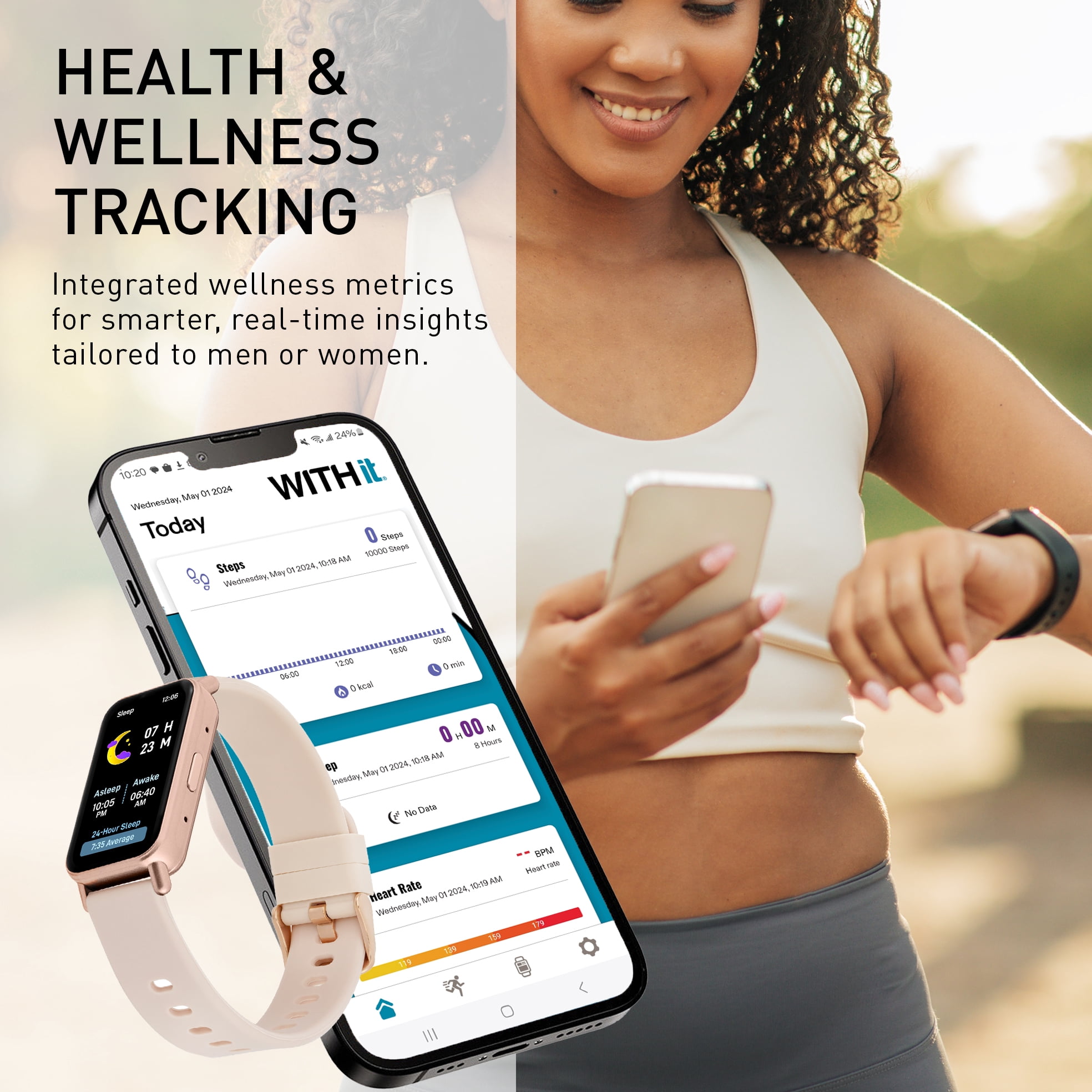 WITHit DYO Series Smartwatch with 1.45" Full Touch Screen and Interchangeable Bands - Image 4